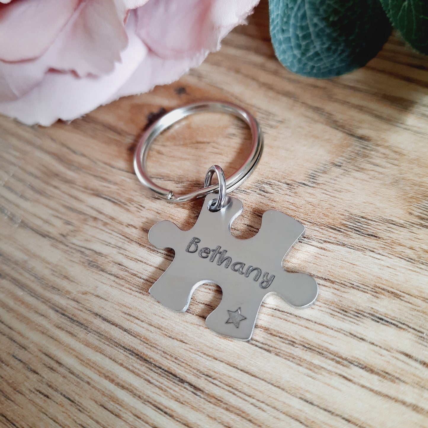 Mother's day gift - Jigsaw Missing Piece Key Ring - Personalised Engraving - Miscarriage / Baby loss / Bereavement gift
