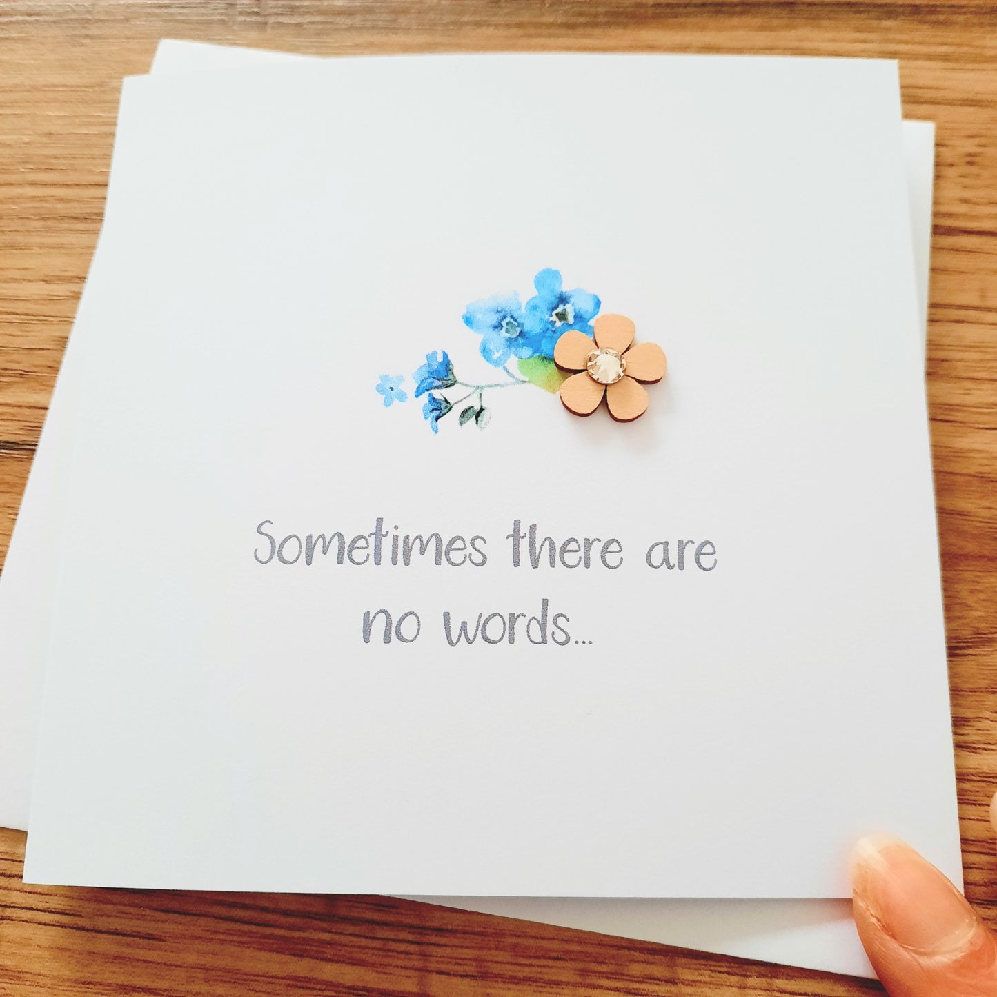 Sometimes There Are No Words Forget-Me-Not Card - Bereavement Card / Condolence / Sympathy Card / Funeral Card
