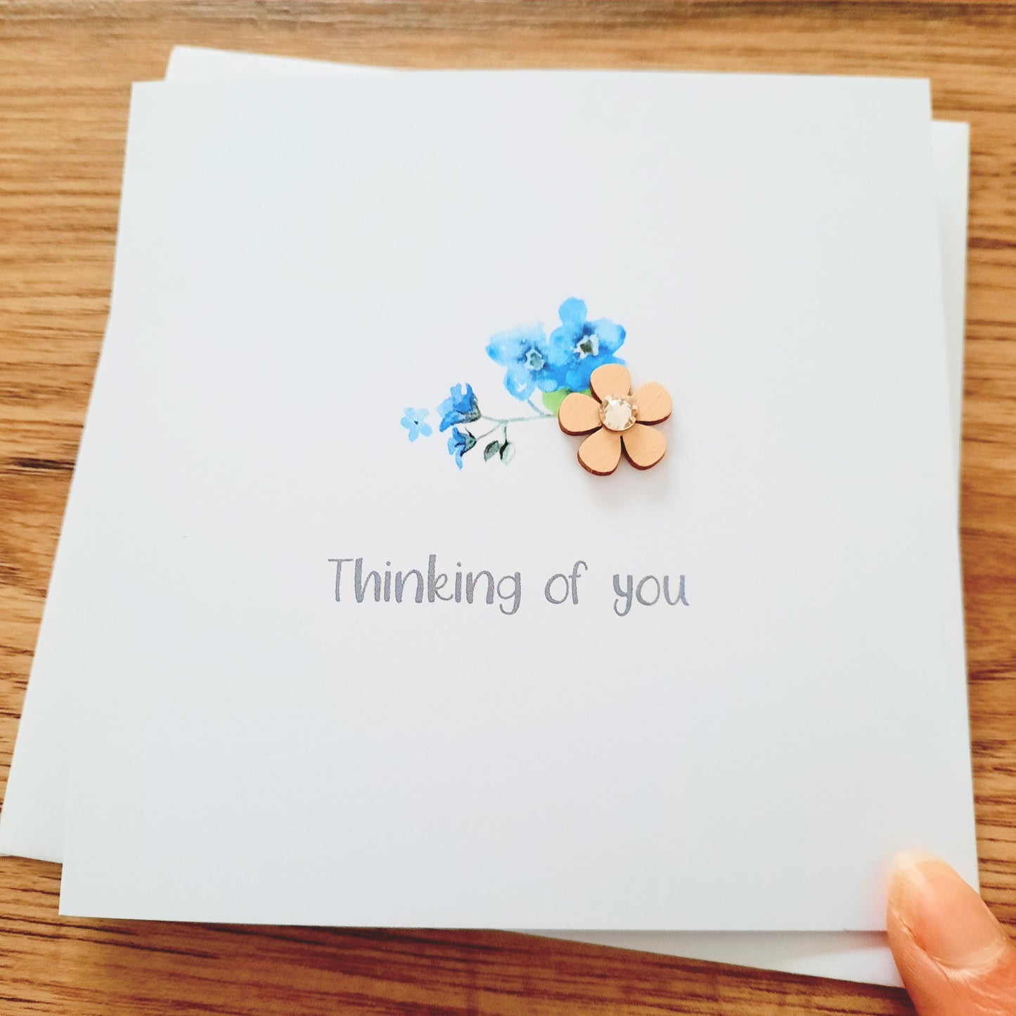 Thinking of You Forget-Me-Not Card - Bereavement Card / Funeral / Sympathy Card