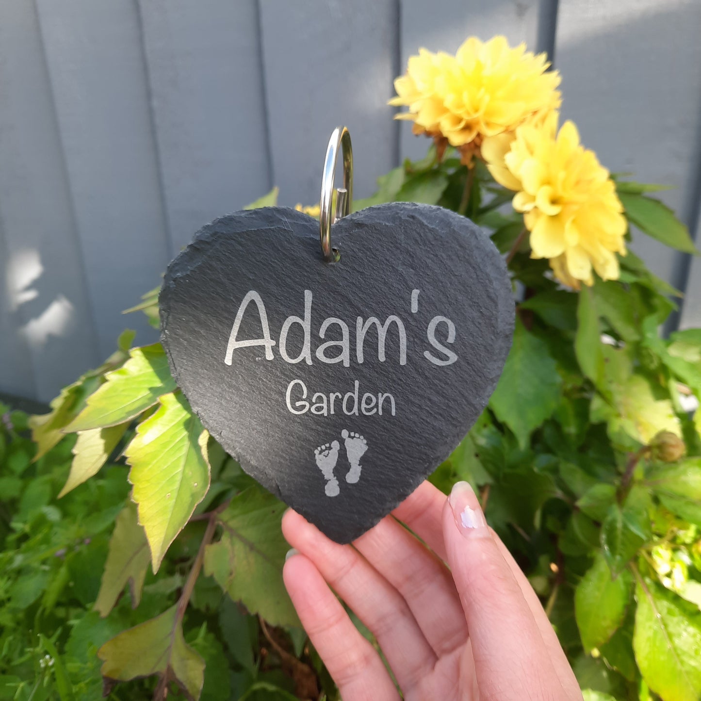 Memorial Garden Babyloss Slate and Hook / Loss of Baby / Memorial Plaque / Bereavement Gift / Garden Memorial / Grave marker