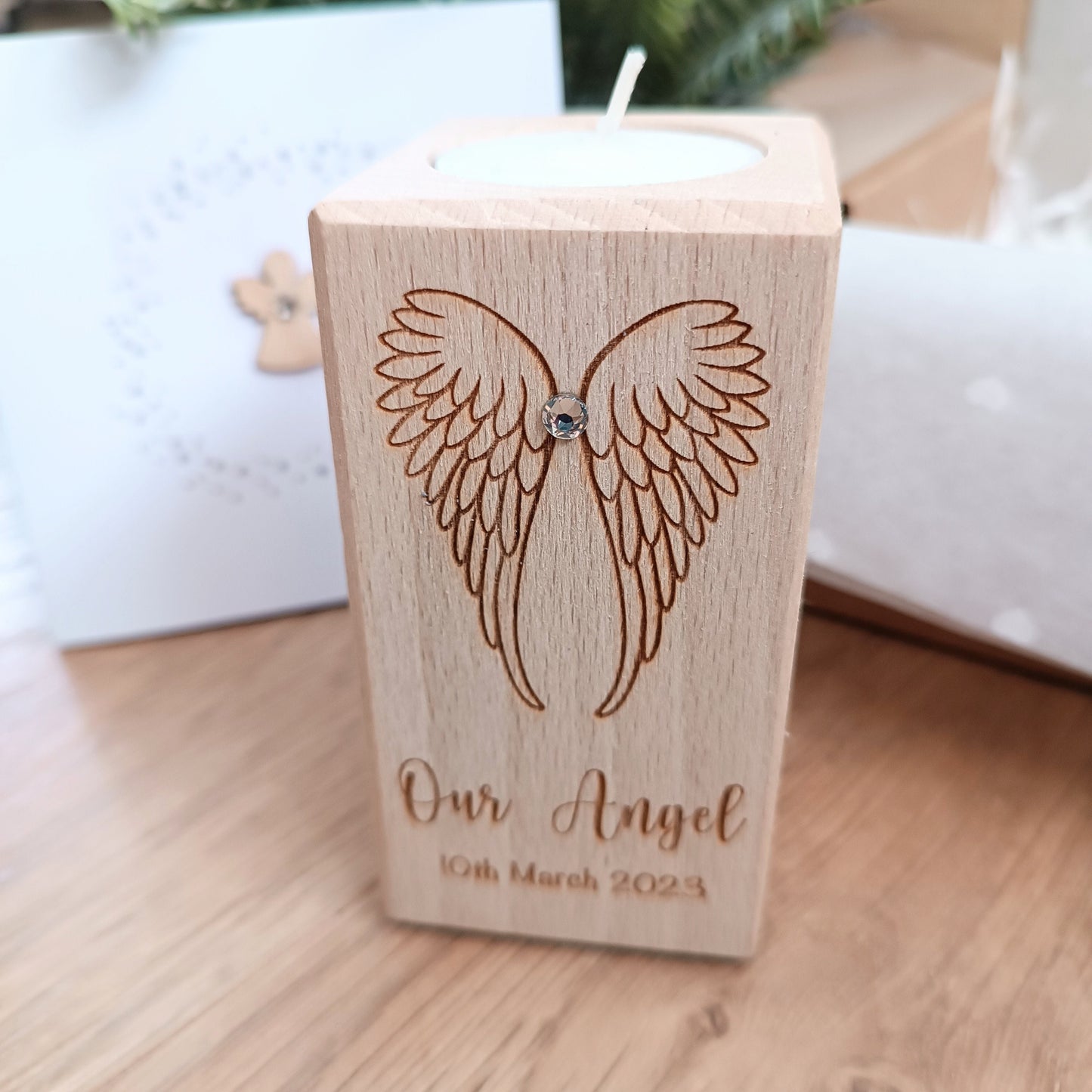 Angel Babyloss Comfort Box / Baby Loss Candle / Miscarriage Gift / Bereavement Box / Hug in a box / Wish Bracelet / Thinking of you