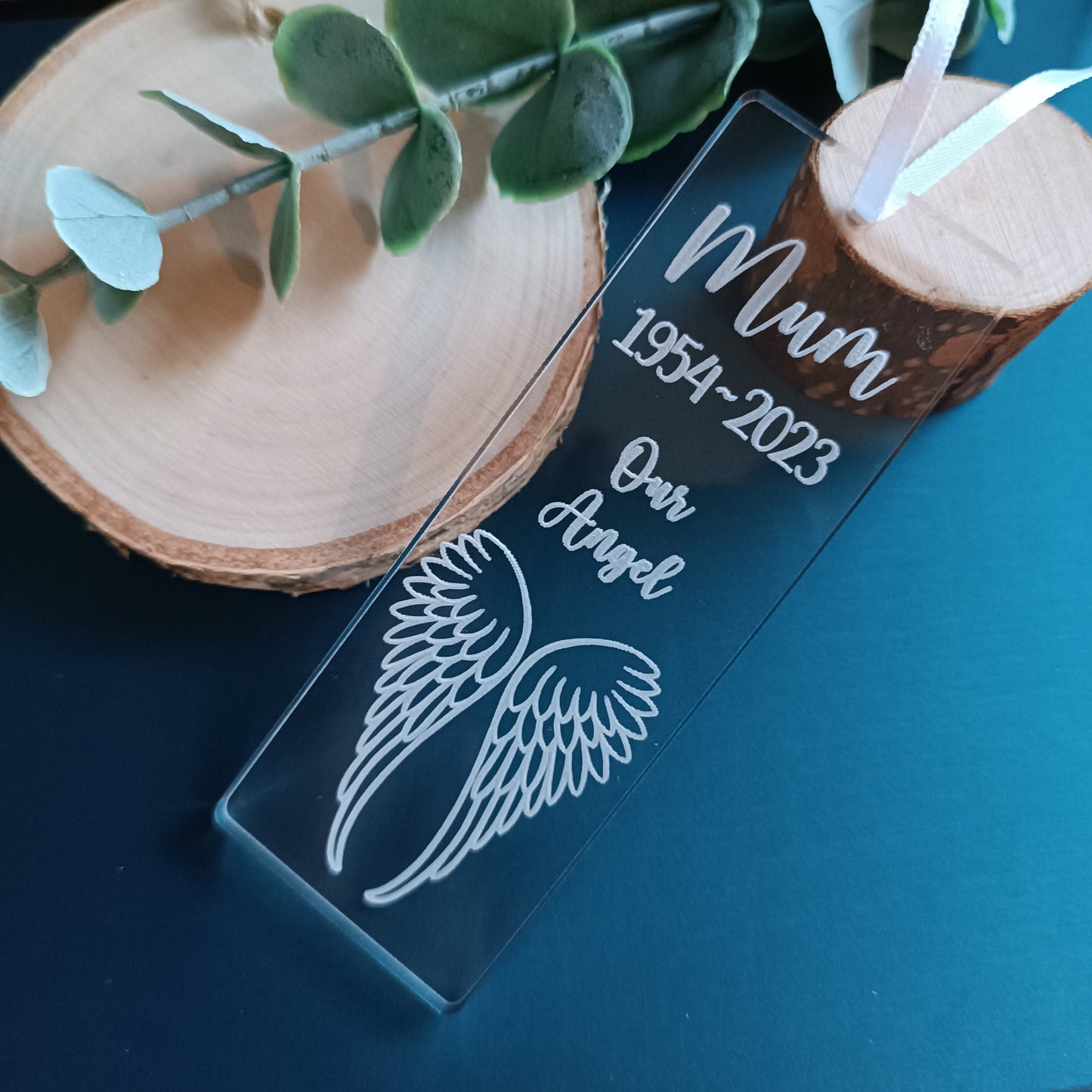 Hanging Christmas Tree Ornament | Personalised Tree Decoration | Personalised Snowflake | Loss of Loved One | Dandelion | Angel Wings