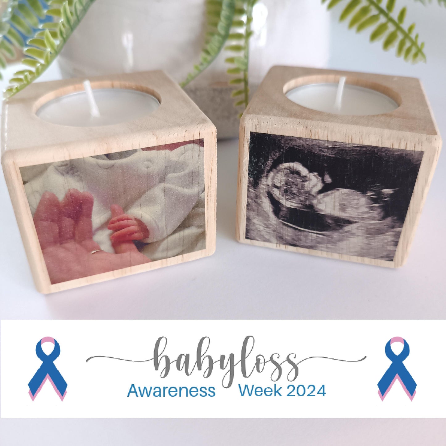 Personalised Scan Photo Candle / Babyloss Awareness Week / Remembrance / BLAW / Personalised / Miscarriage Candle