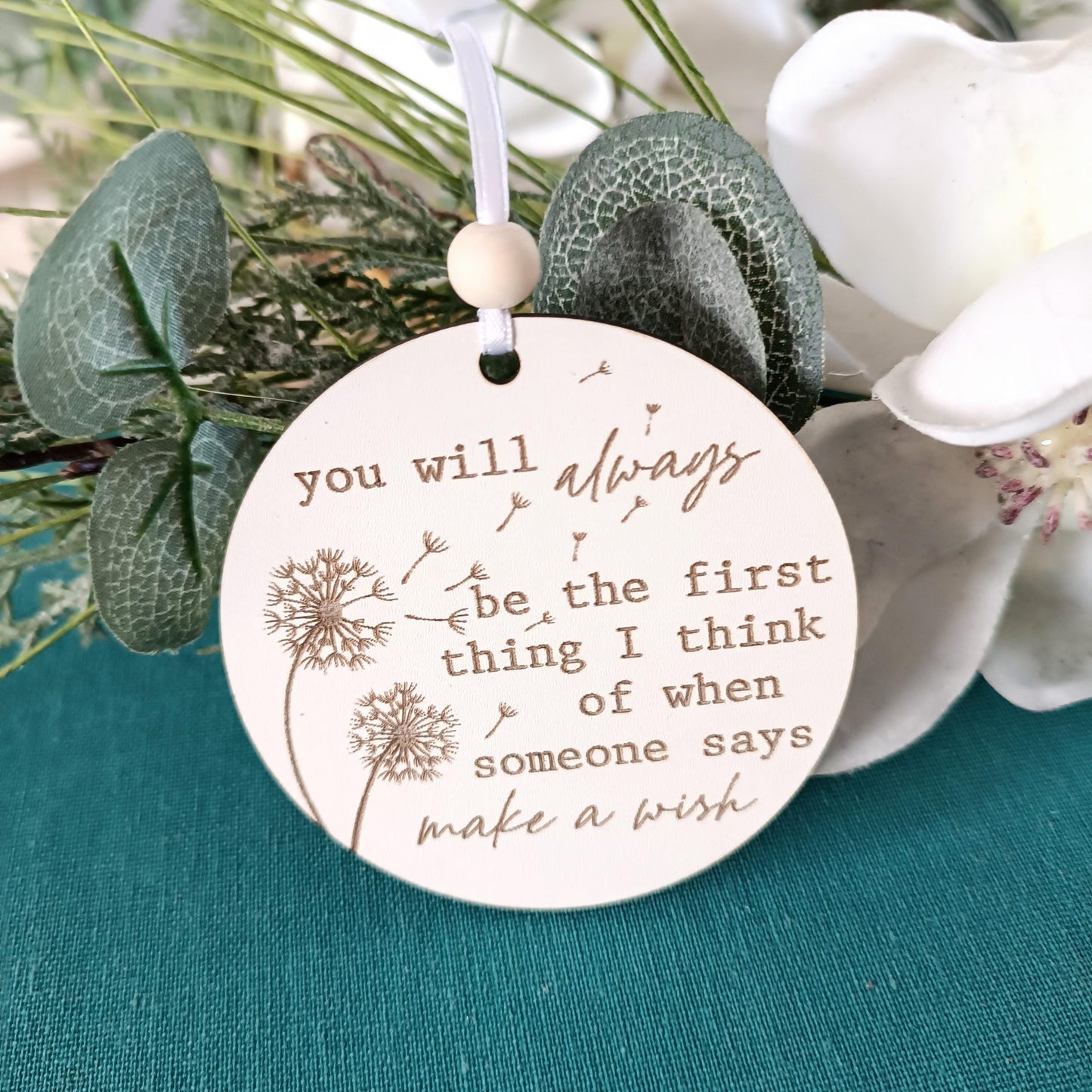Dandelion Wish Christmas Tree Ornament | Personalised Tree Decoration | Christmas Memorial | Christmas Wish | Babyloss | Loss of Mum
