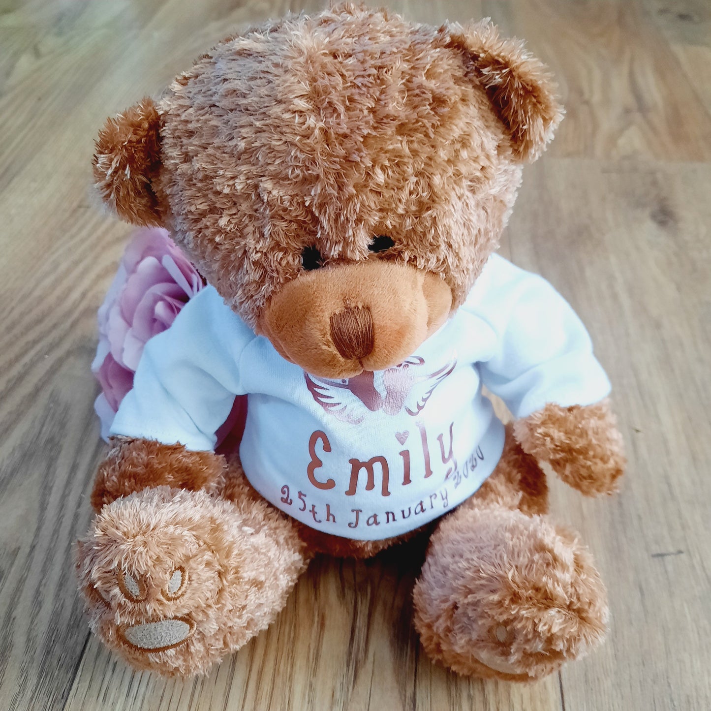 Mother's day gift - Personalised Angel Wings Memory Bear - Baby loss / Bereavement / Remembrance / Stillbirth