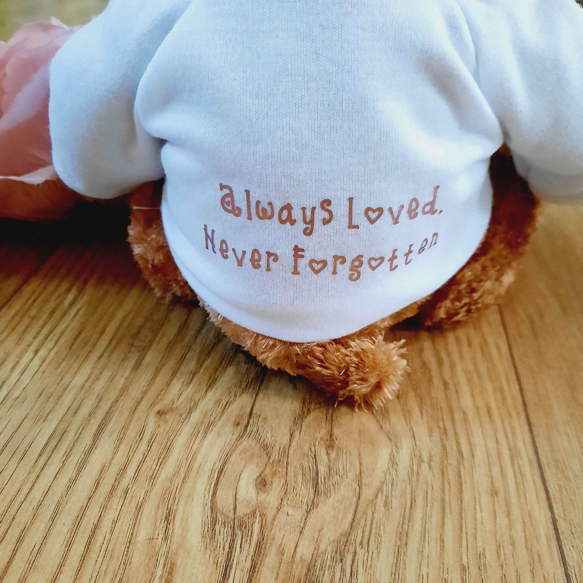 Mother's day gift - Personalised Angel Wings Memory Bear - Baby loss / Bereavement / Remembrance / Stillbirth