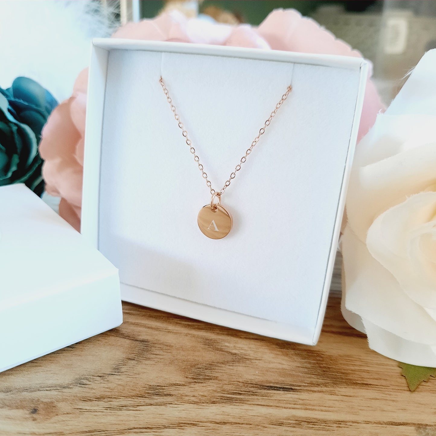 Mother's day gift - Personalised Initial Necklace - Rose Gold / Letter Pendant / Tiny Initial / Mum gift / Monogram / Name Necklace