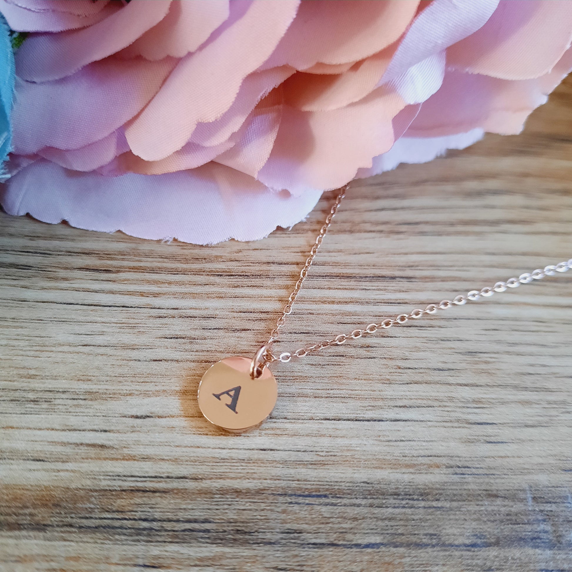 Mother's day gift - Personalised Initial Necklace - Rose Gold / Letter Pendant / Tiny Initial / Mum gift / Monogram / Name Necklace