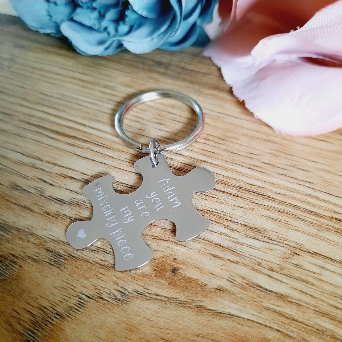 Large Jigsaw Missing Piece Key Ring - Engraved - Bereavement / Remembrance / Baby loss / Miscarriage