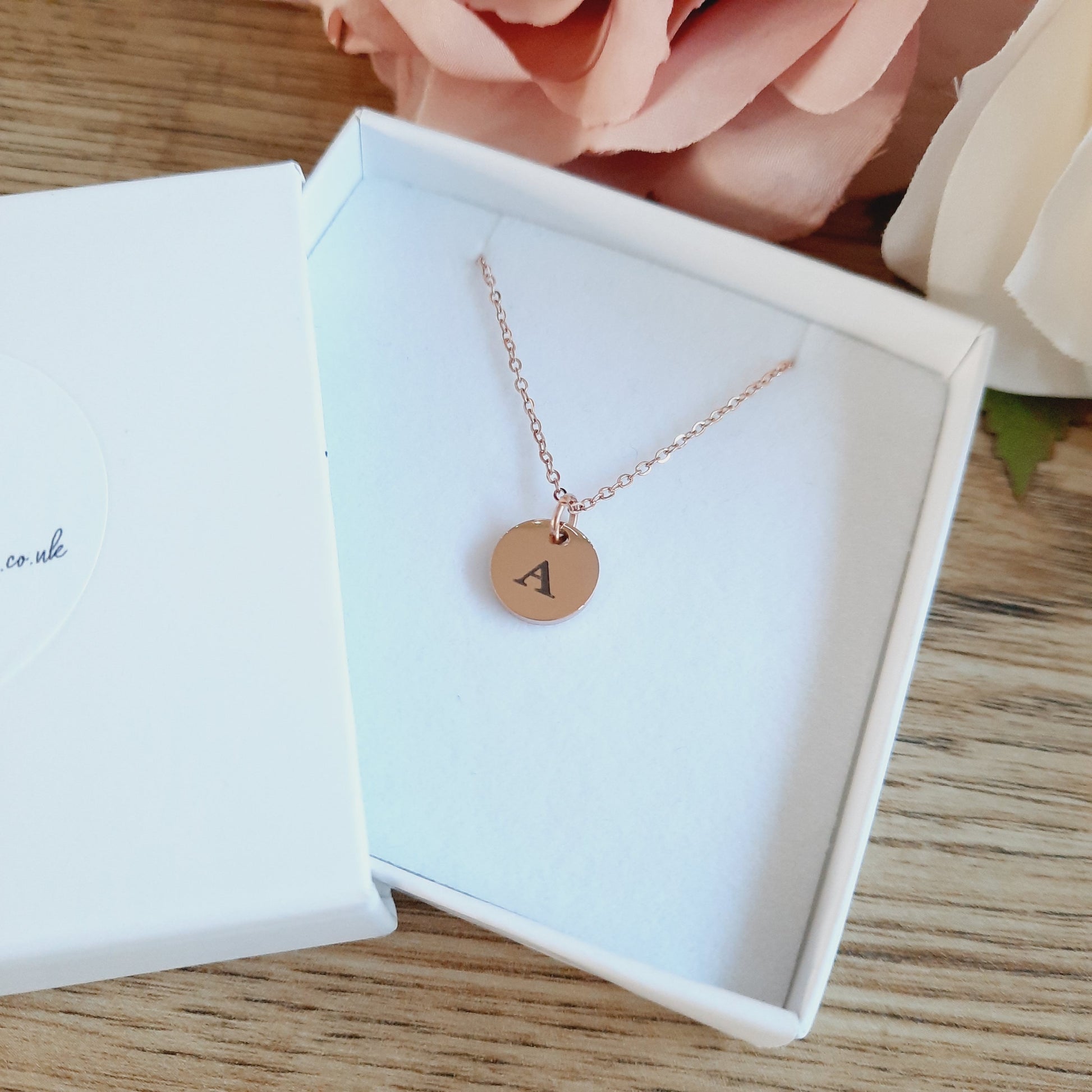 Mother's day gift - Personalised Initial Necklace - Rose Gold / Letter Pendant / Tiny Initial / Mum gift / Monogram / Name Necklace