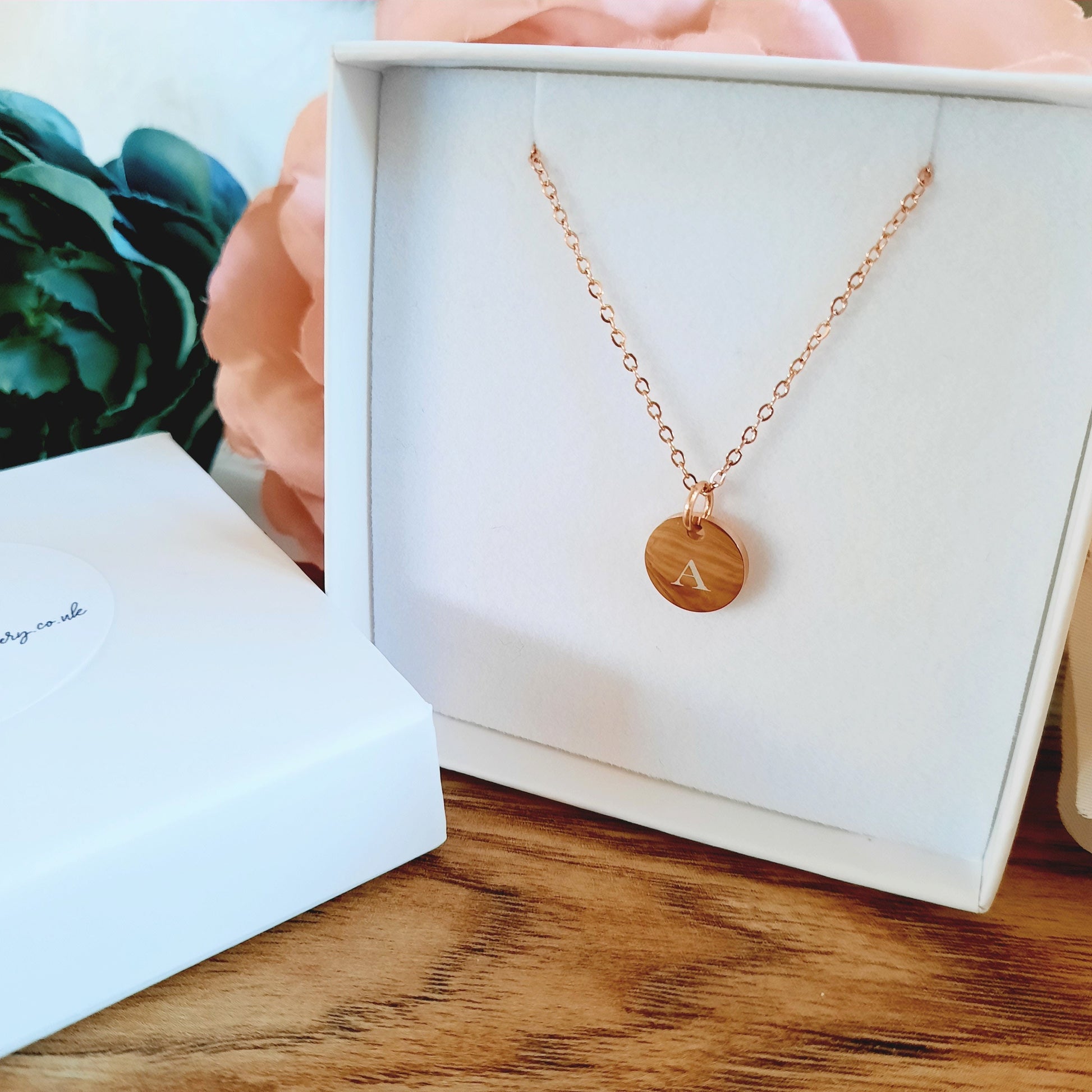 Mother's day gift - Personalised Initial Necklace - Rose Gold / Letter Pendant / Tiny Initial / Mum gift / Monogram / Name Necklace