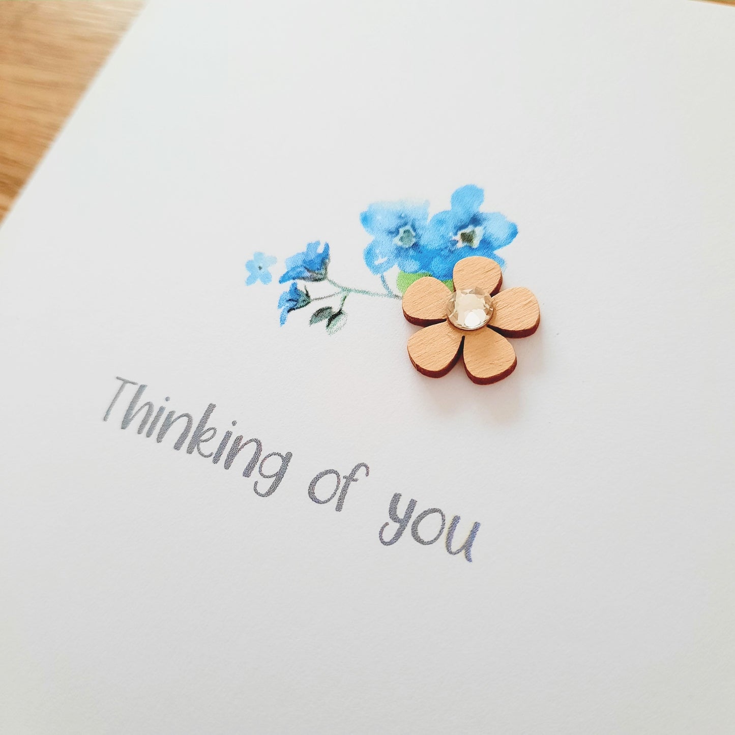 Thinking of You Forget-Me-Not Card - Bereavement Card / Funeral / Sympathy Card