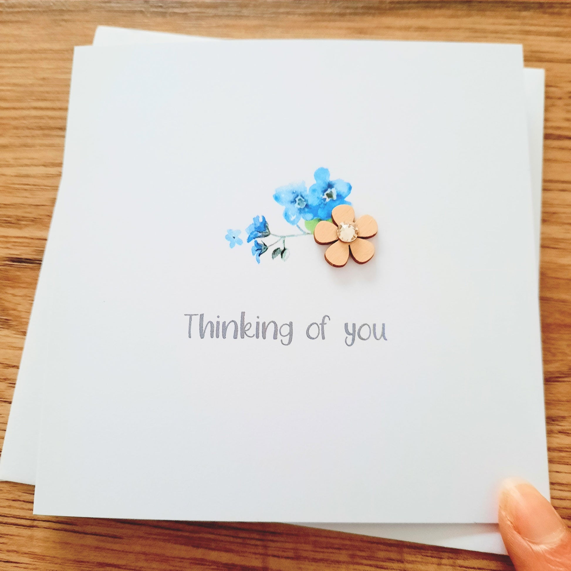 Thinking of You Forget-Me-Not Card - Bereavement Card / Funeral / Sympathy Card
