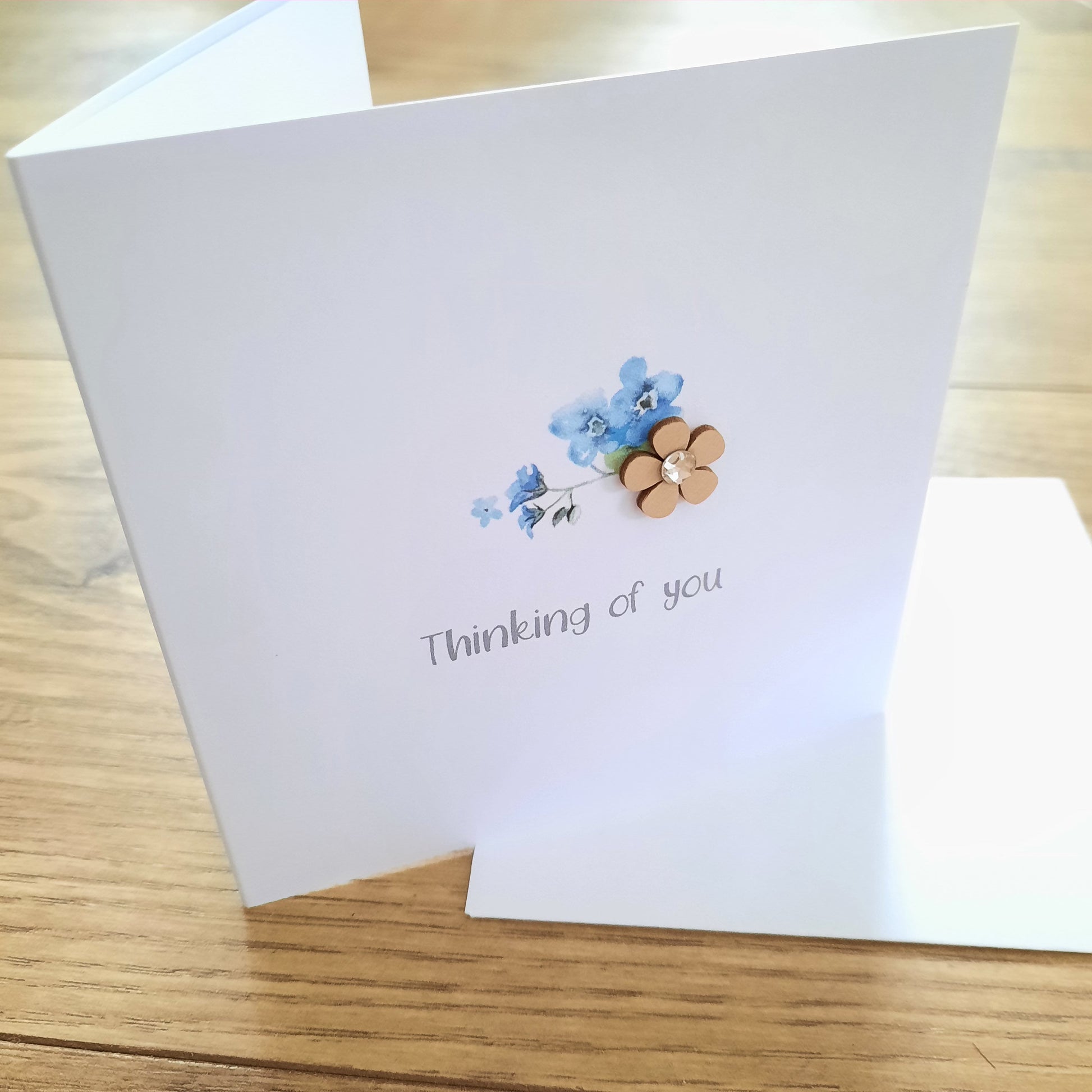 Thinking of You Forget-Me-Not Card - Bereavement Card / Funeral / Sympathy Card