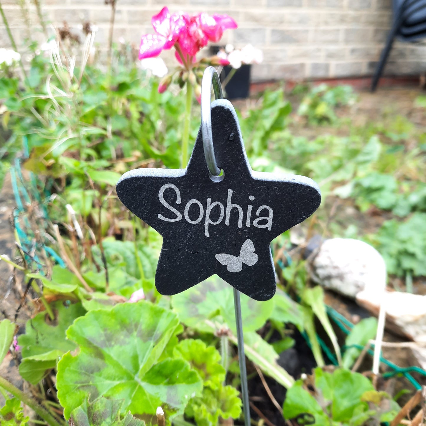 Mother's day gift - Star Memorial Garden Slate and Hook / Baby loss / Star Memorial Plaque / Bereavement Gift / Garden Memorial