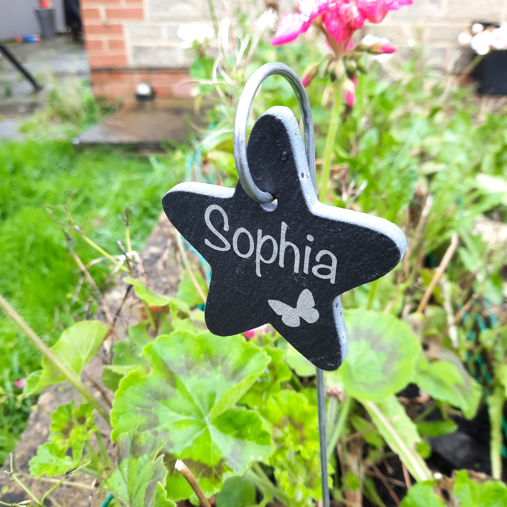 Mother's day gift - Star Memorial Garden Slate and Hook / Baby loss / Star Memorial Plaque / Bereavement Gift / Garden Memorial