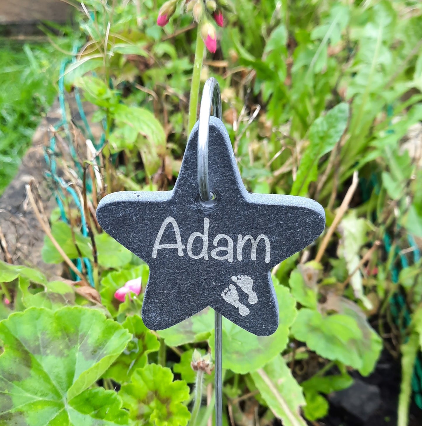 Mother's day gift - Star Memorial Garden Slate and Hook / Baby loss / Star Memorial Plaque / Bereavement Gift / Garden Memorial