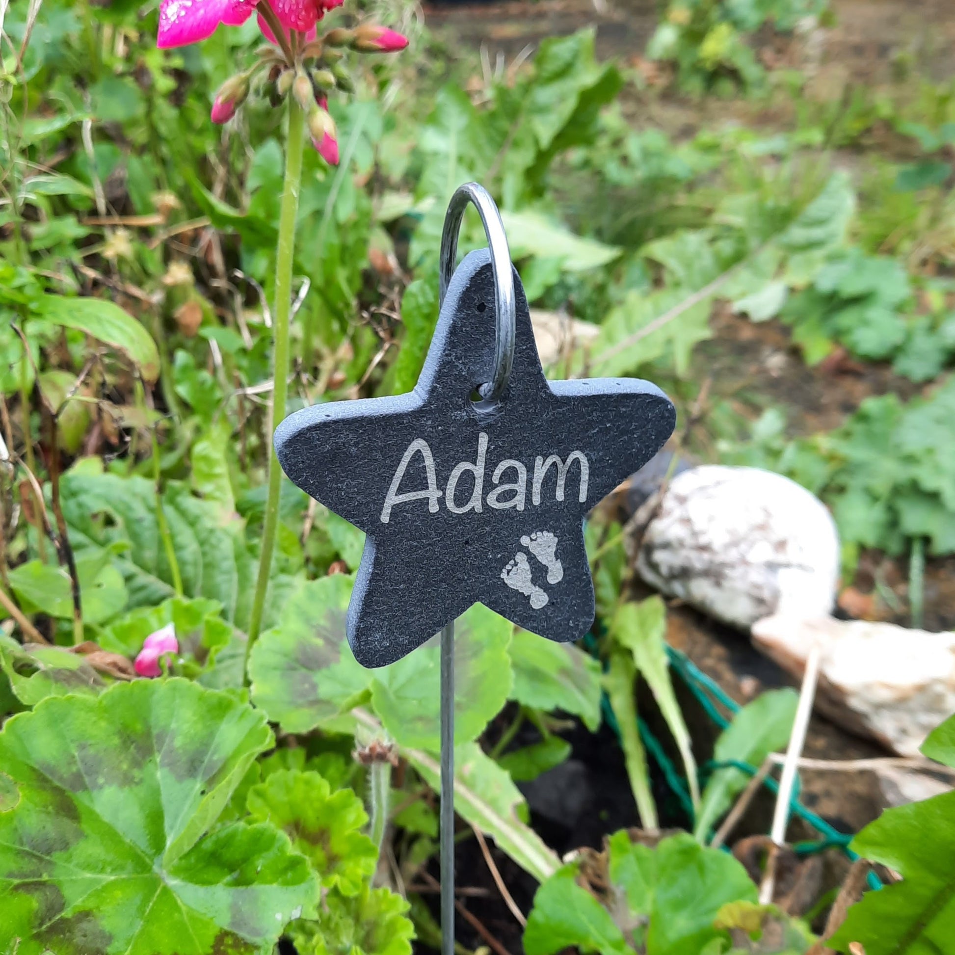 Mother's day gift - Star Memorial Garden Slate and Hook / Baby loss / Star Memorial Plaque / Bereavement Gift / Garden Memorial