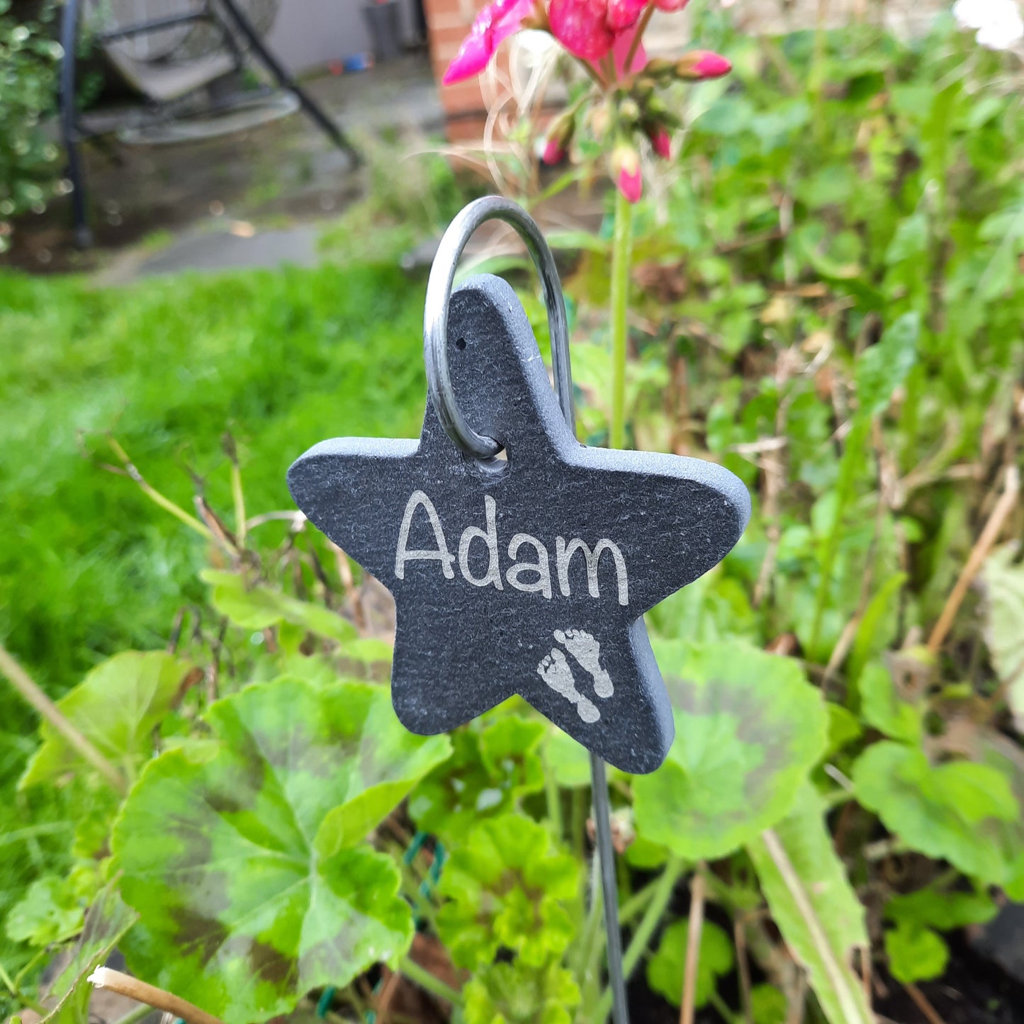 Mother's day gift - Star Memorial Garden Slate and Hook / Baby loss / Star Memorial Plaque / Bereavement Gift / Garden Memorial