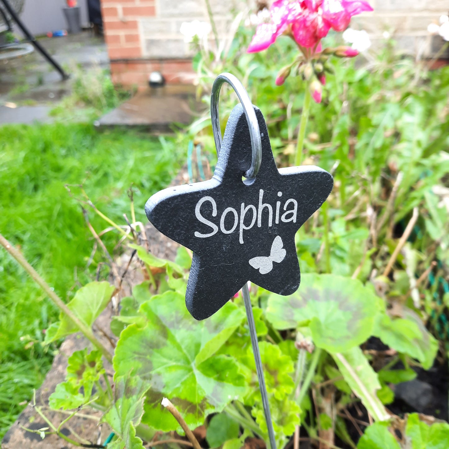 Mother's day gift - Star Memorial Garden Slate and Hook / Baby loss / Star Memorial Plaque / Bereavement Gift / Garden Memorial