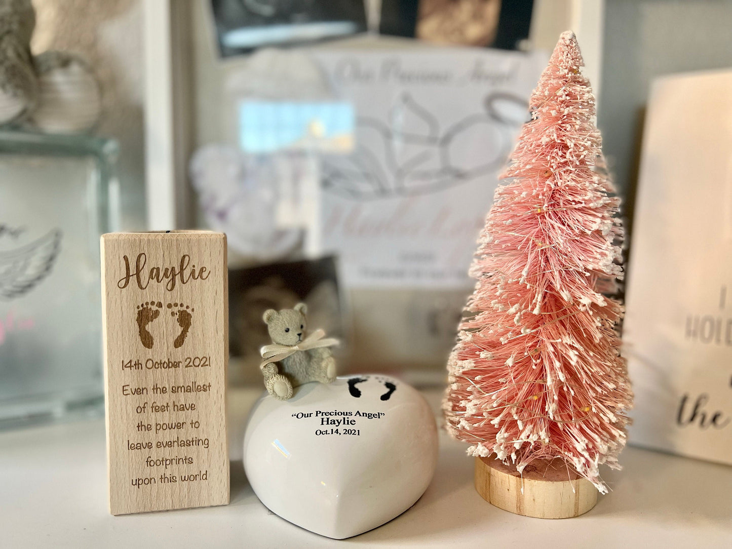 Baby loss Personalised Memorial Candle - Personalised Footprints / Miscarriage / Stillbirth