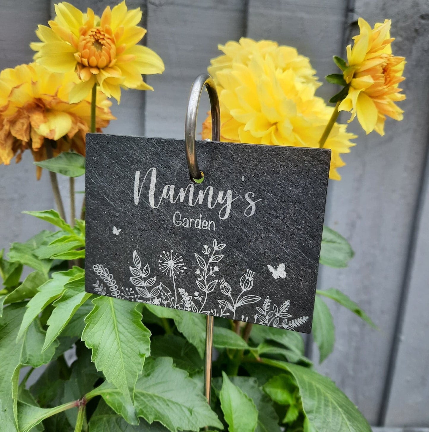 Mother's day gift - Nanny's Garden Slate and Hook / Mum's Garden / Memorial Plaque / Loss of Gran / Bereavement Gift / Gift for Garden