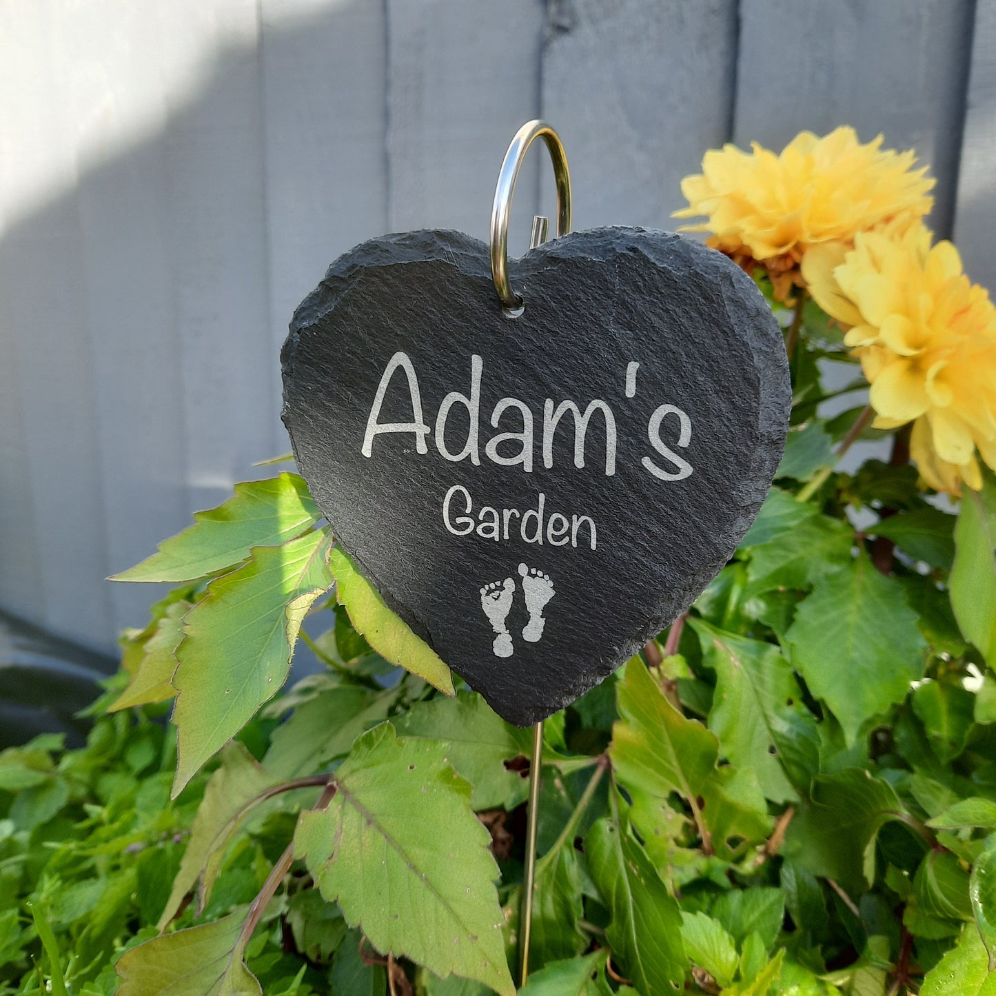 Memorial Garden Babyloss Slate and Hook / Loss of Baby / Memorial Plaque / Bereavement Gift / Garden Memorial / Grave marker