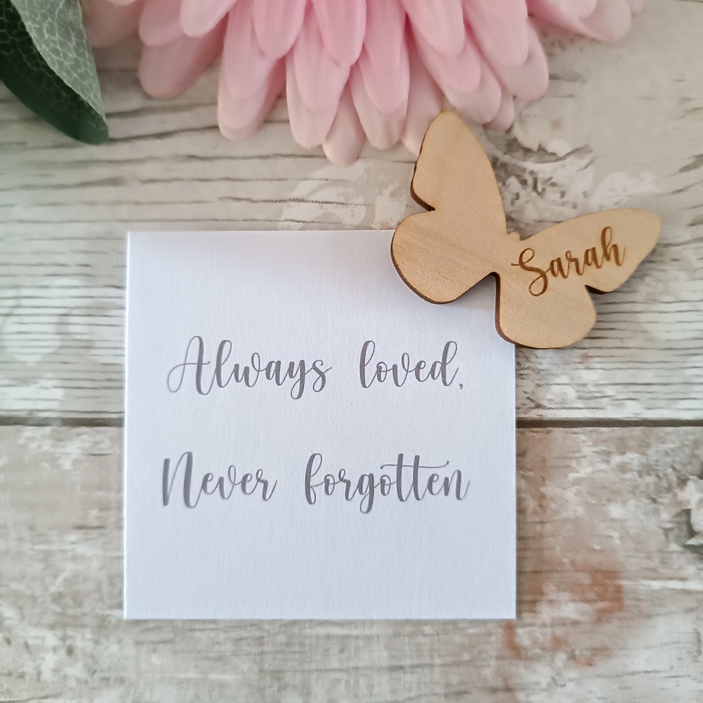 Funeral Memorial Favours / Butterfly Funeral Tokens / Personalised Bereavement Keepsake / Wooden Butterflies