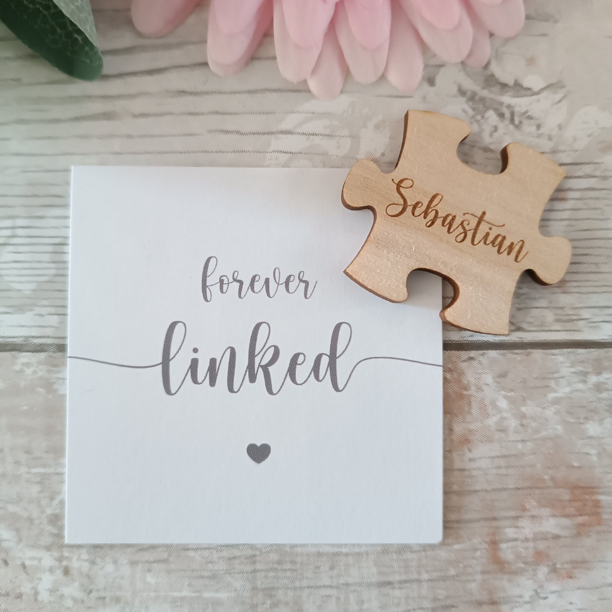 Funeral Favours / In Memory / Jigsaw Funeral Tokens / Personalised Bereavement Keepsake / Wooden Jigsaw / Memorial Gift