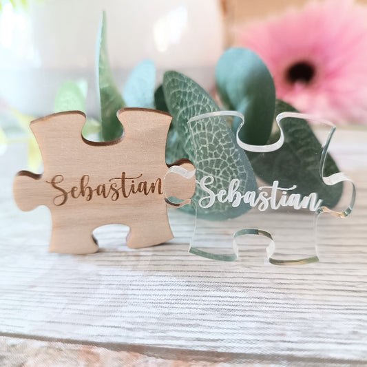 Funeral Favours / In Memory / Jigsaw Funeral Tokens / Personalised Bereavement Keepsake / Wooden Jigsaw / Memorial Gift