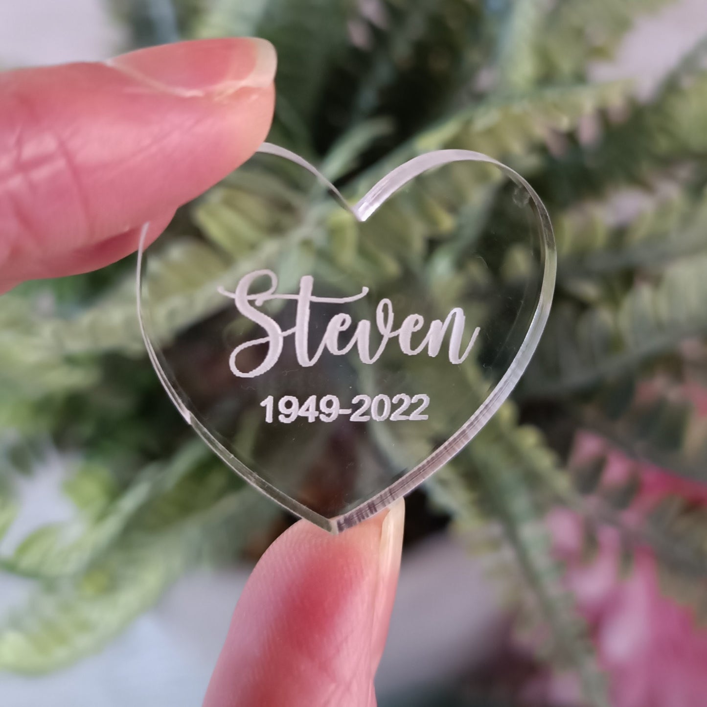 Funeral Favours / In Memory / Heart Funeral Tokens / Personalised Bereavement Keepsake / Wooden Hearts / Memorial Gift