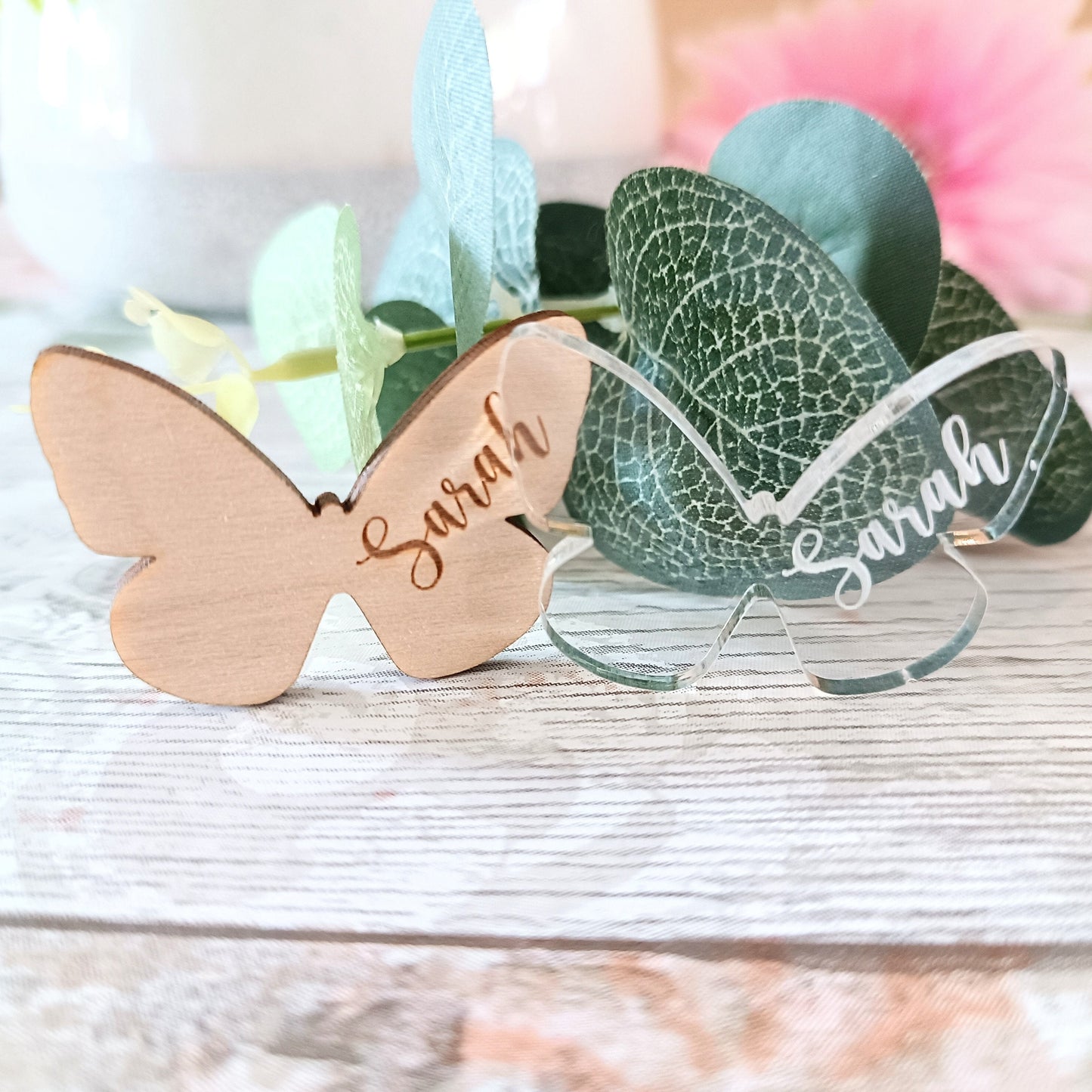 Funeral Memorial Favours / Butterfly Funeral Tokens / Personalised Bereavement Keepsake / Wooden Butterflies