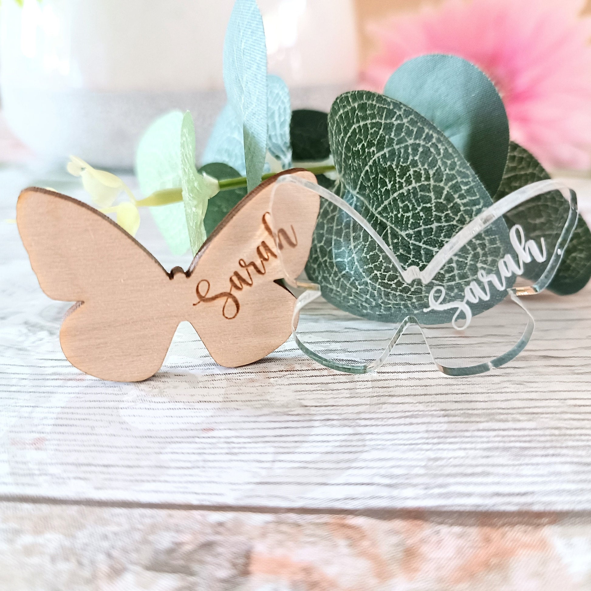 Funeral Memorial Favours / Butterfly Funeral Tokens / Personalised Bereavement Keepsake / Wooden Butterflies