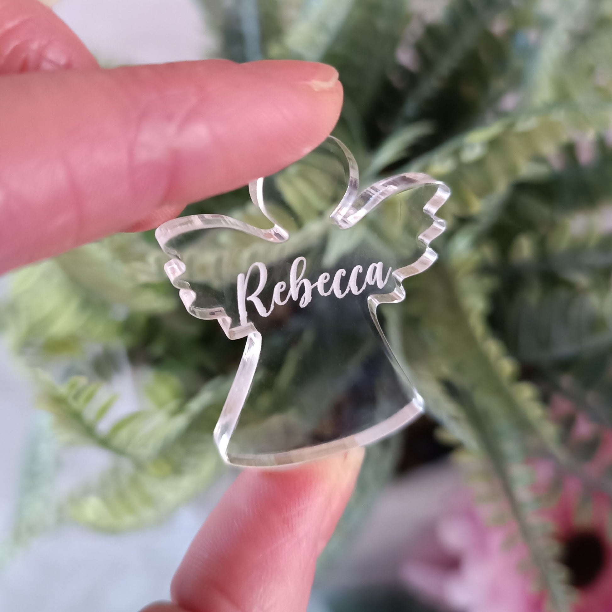 Funeral Memorial Favours / Angel Funeral Tokens / Personalised Bereavement Keepsake / Wooden Angels