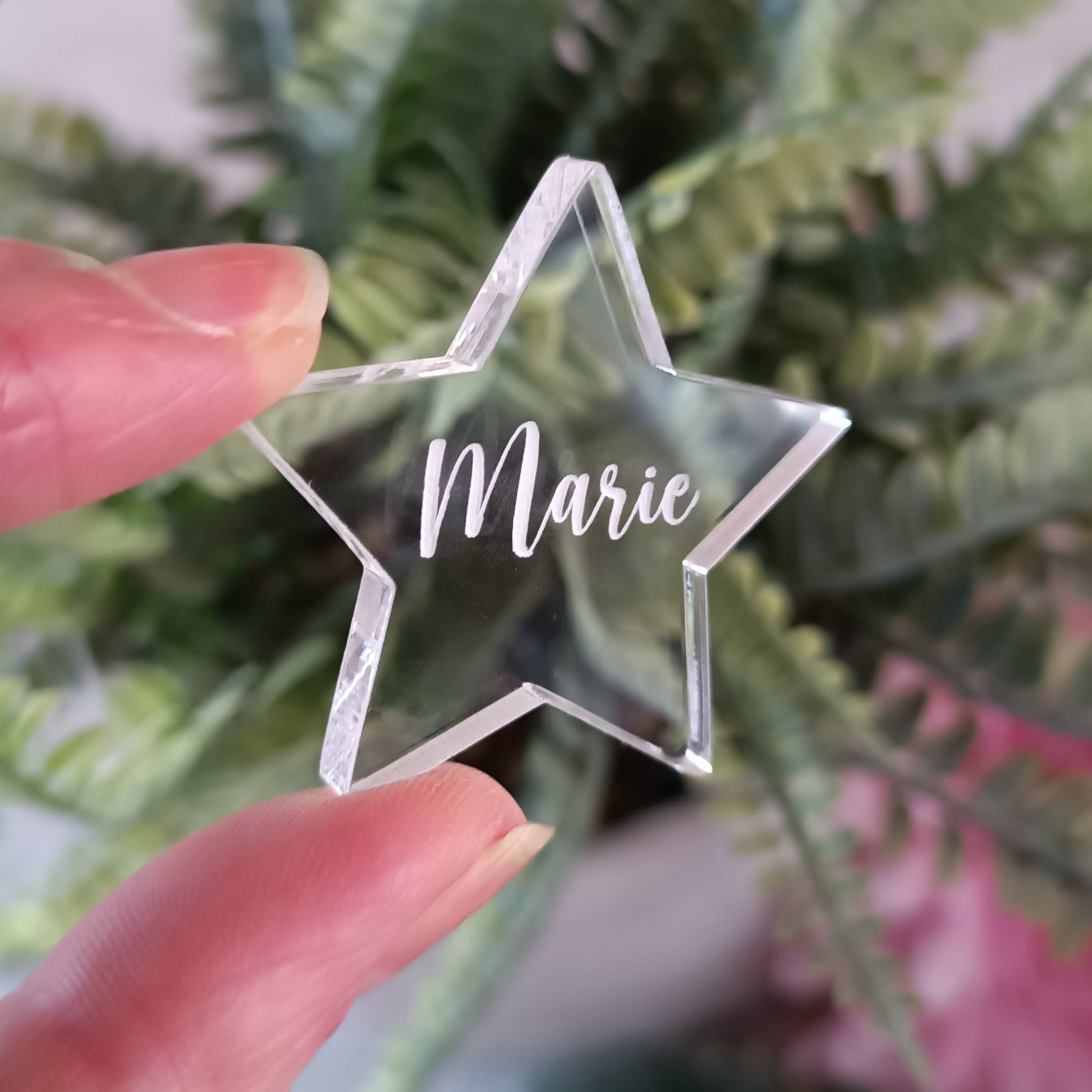 Funeral Memorial Favours / Star Funeral Tokens / Personalised Bereavement Keepsake / Wooden Stars / Acrylic Stars