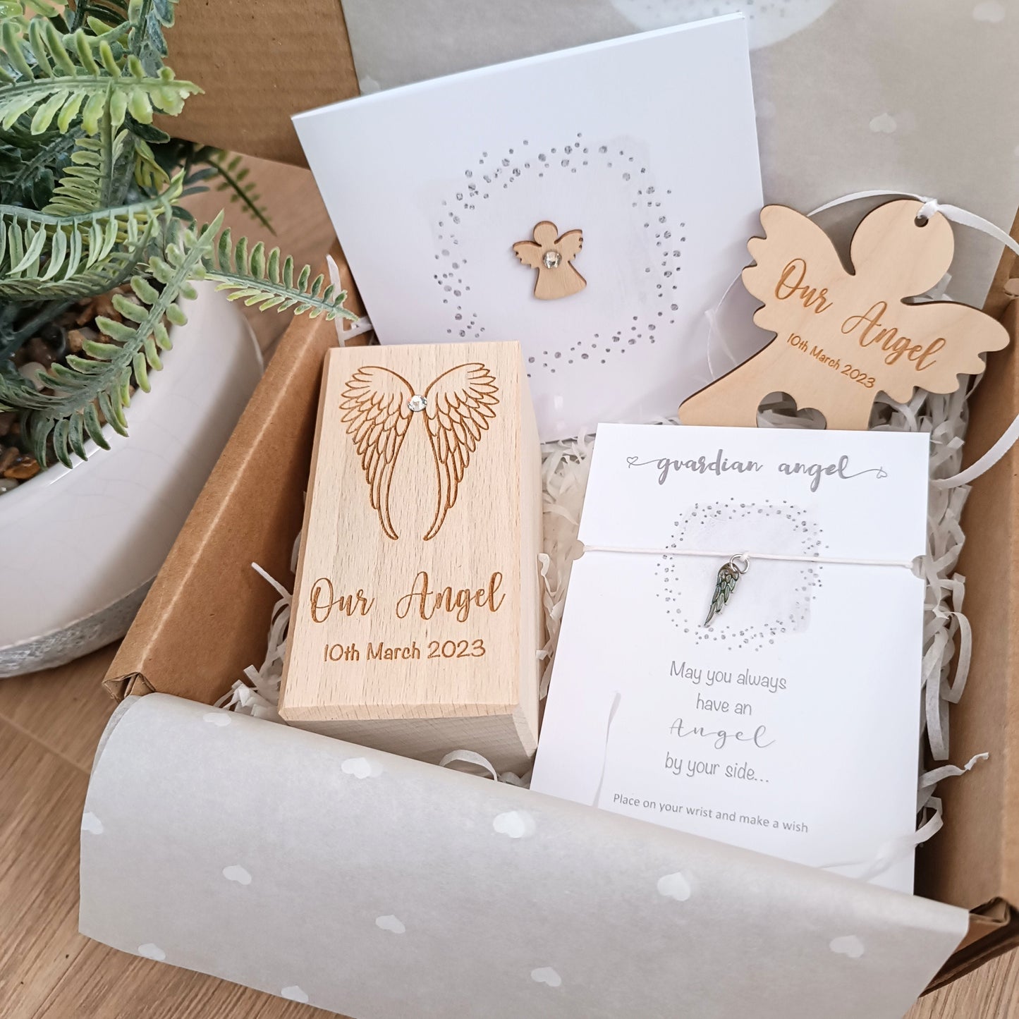 Angel Babyloss Comfort Box / Baby Loss Candle / Miscarriage Gift / Bereavement Box / Hug in a box / Wish Bracelet / Thinking of you