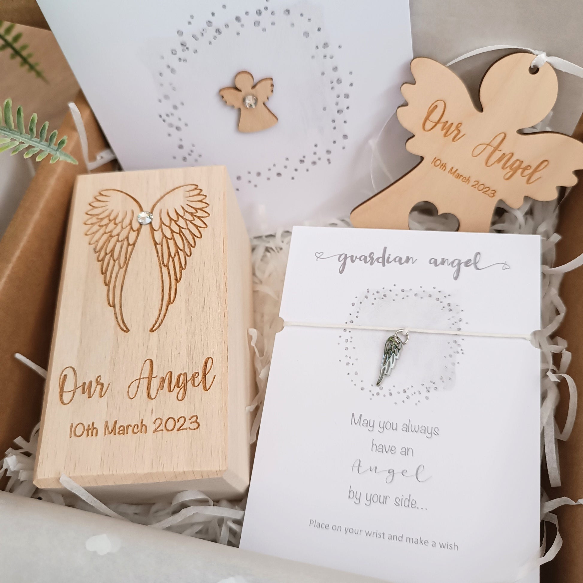 Angel Babyloss Comfort Box / Baby Loss Candle / Miscarriage Gift / Bereavement Box / Hug in a box / Wish Bracelet / Thinking of you
