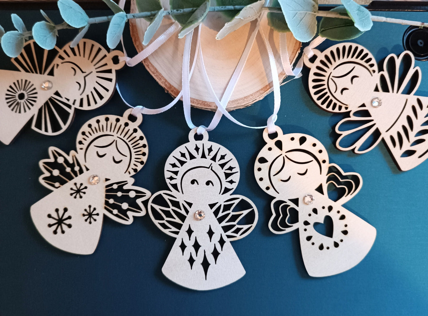 Christmas Angel Ornament Set | Scandinavian Angels | Cute Angel Ornaments | Christmas Angels