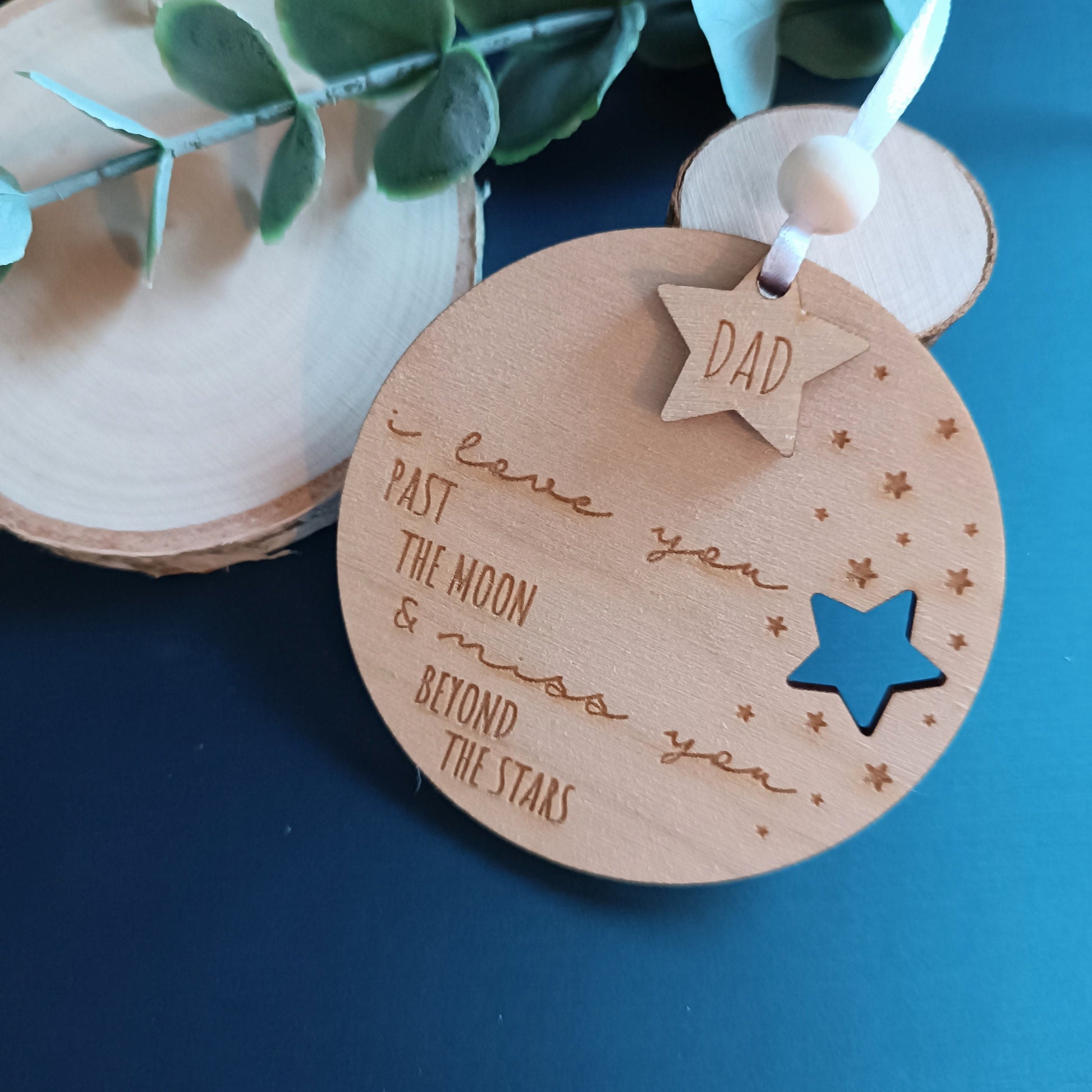 Star Christmas Tree Ornament | I love you | Personalised Tree Decoration | Christmas Memorial | Christmas Wish | Babyloss | Loss of Mum
