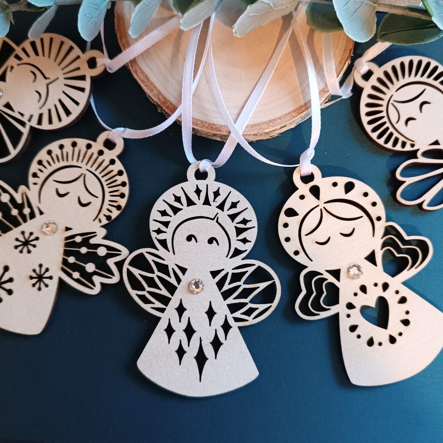 Christmas Angel Ornament Set | Scandinavian Angels | Cute Angel Ornaments | Christmas Angels