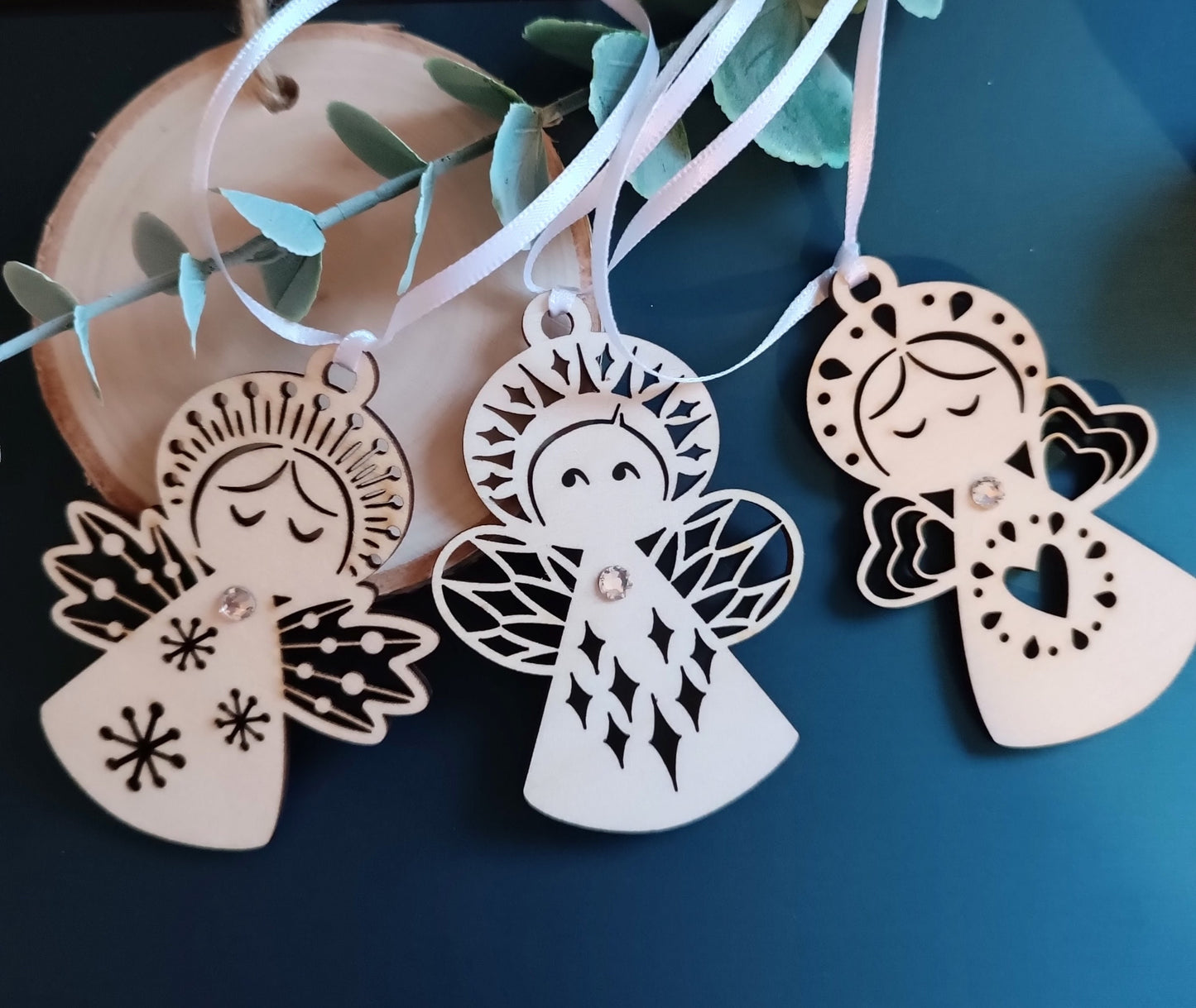 Christmas Angel Ornament Set | Scandinavian Angels | Cute Angel Ornaments | Christmas Angels