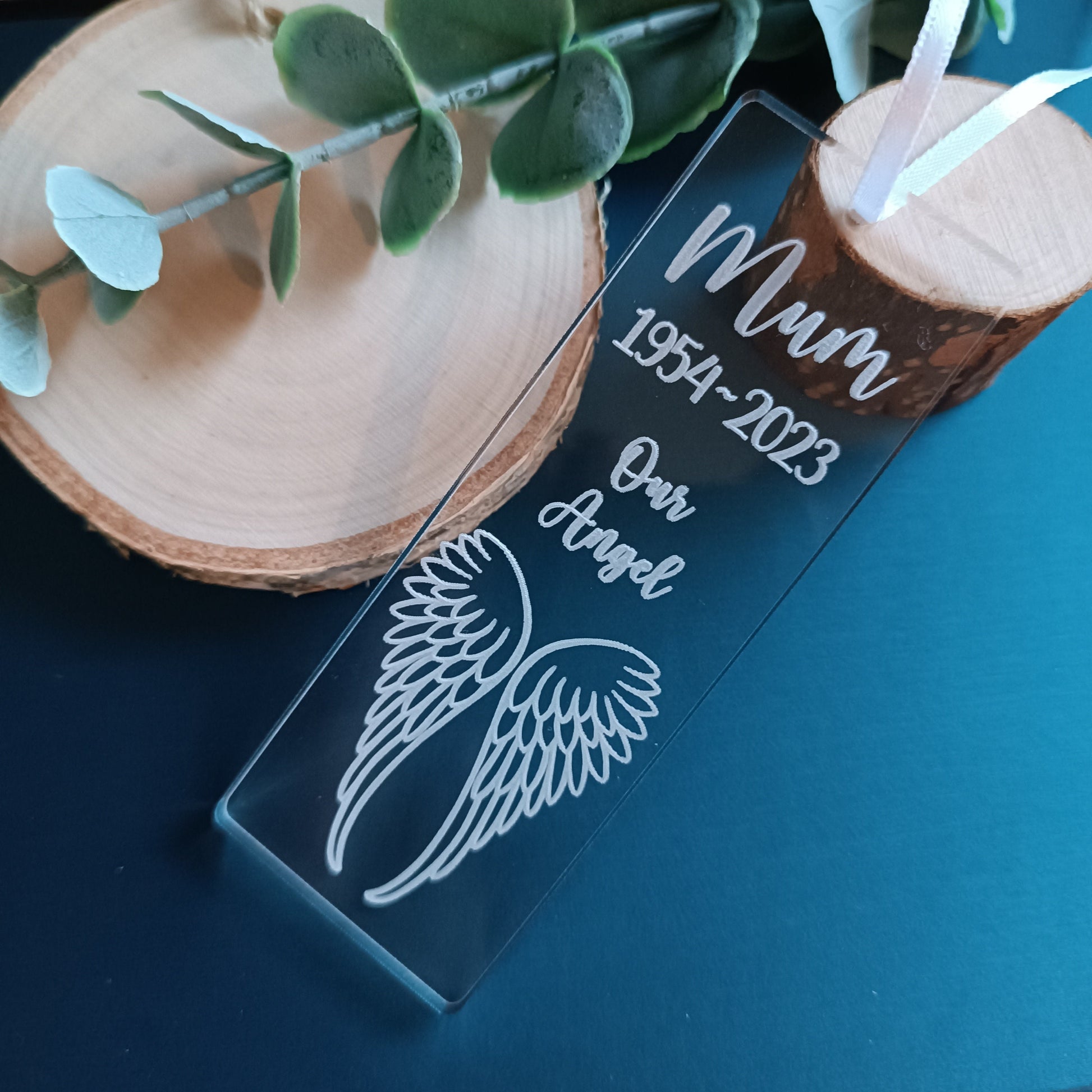 Hanging Christmas Tree Ornament | Personalised Tree Decoration | Personalised Snowflake | Loss of Loved One | Dandelion | Angel Wings