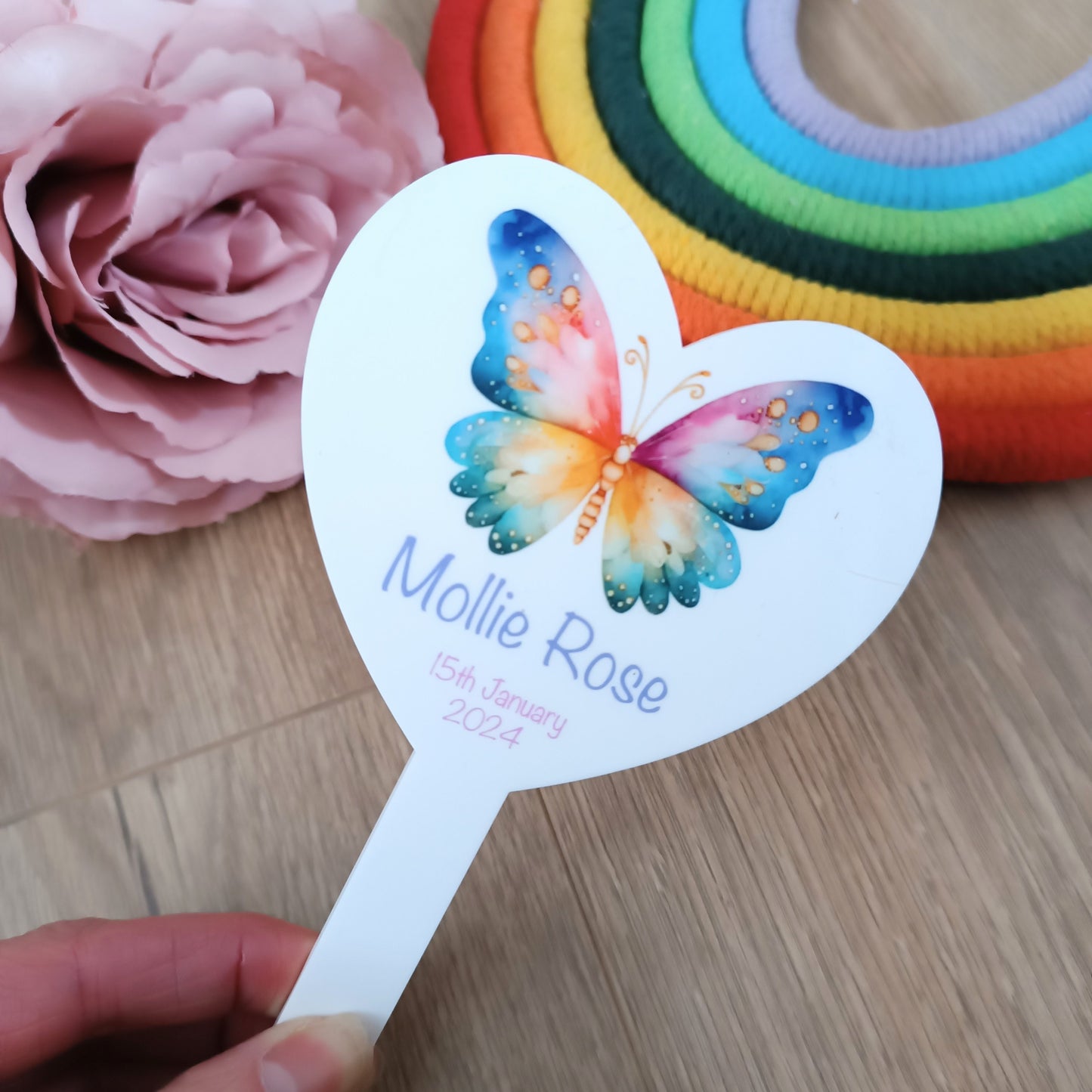 Personalised Grave Marker | In Memory Of | Baby Grave | Child Grave | Butterfly Memorial