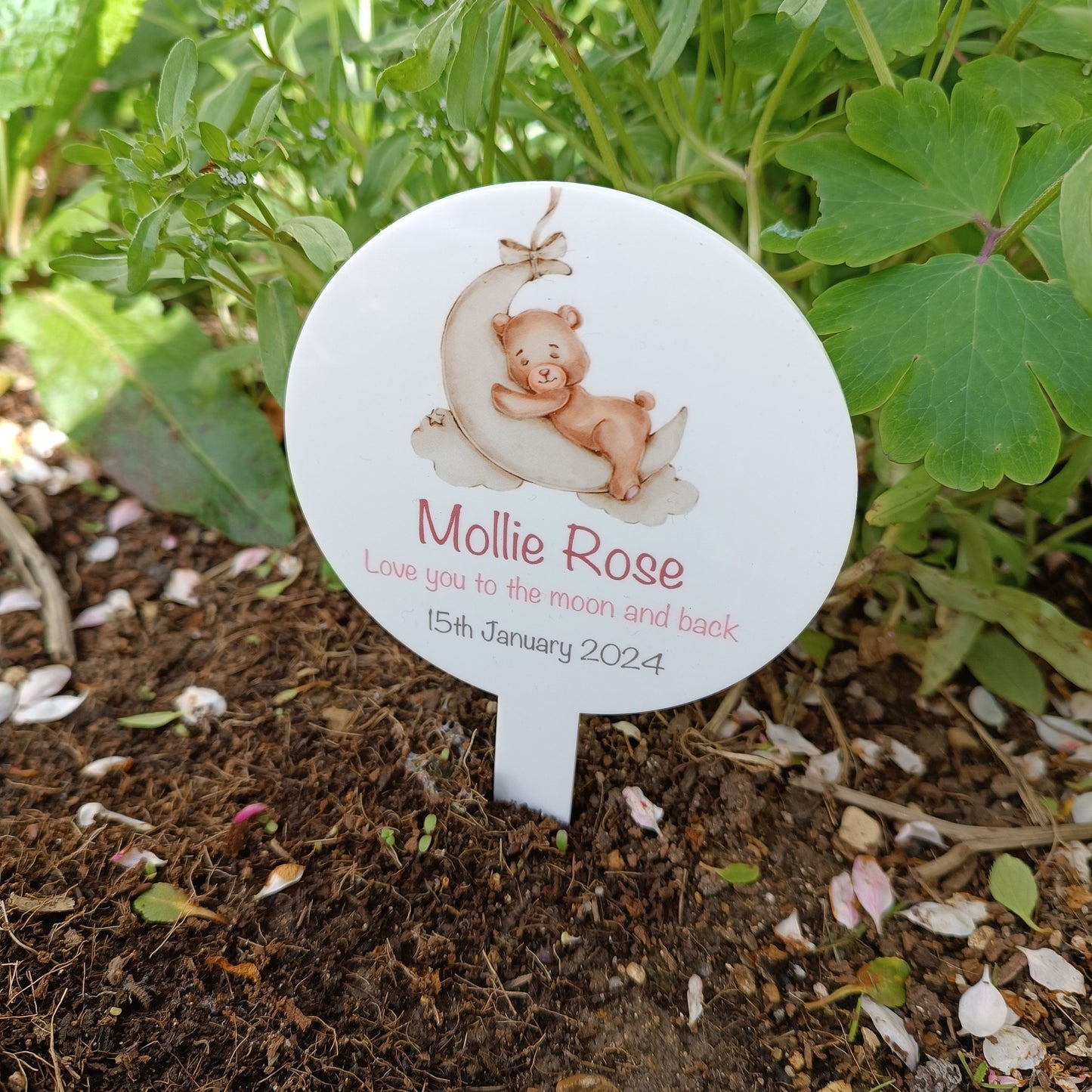 Personalised Grave Marker | In Memory Of | Baby Grave | Love you to the moon and back