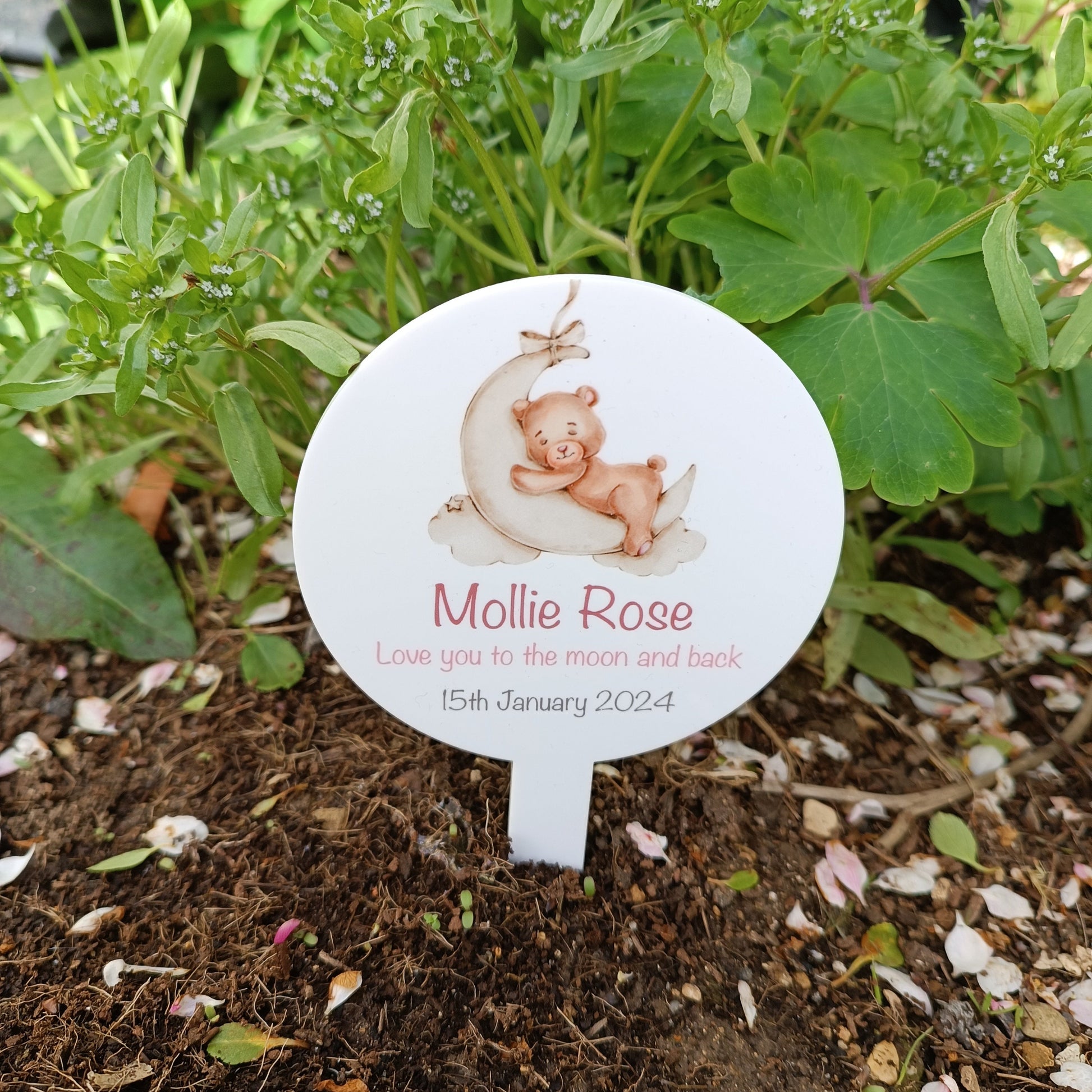 Personalised Grave Marker | In Memory Of | Baby Grave | Love you to the moon and back