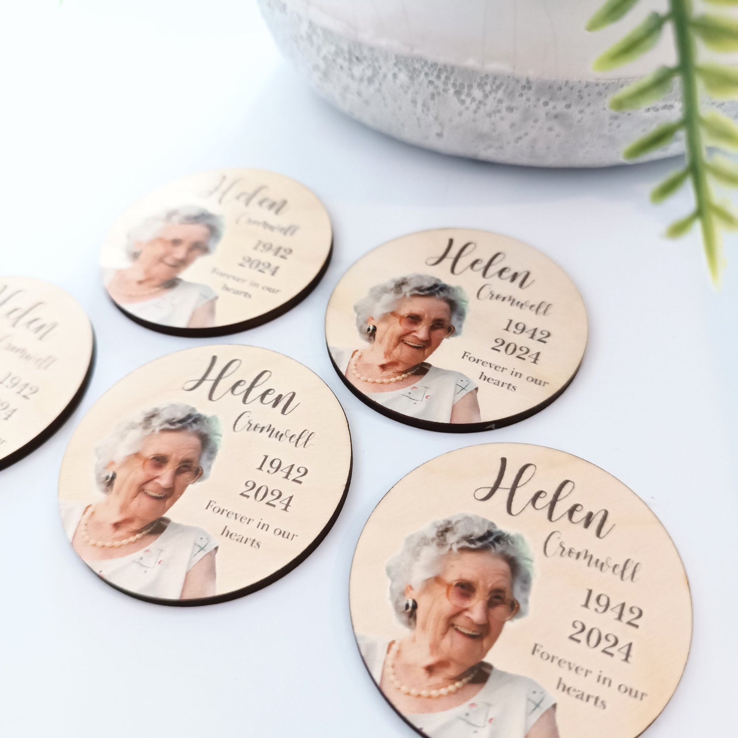 15 Funeral Favours / In Memory Tokens / Photo Funeral Favours / Personalised Fridge Magnet / Funeral Gift / Memorial