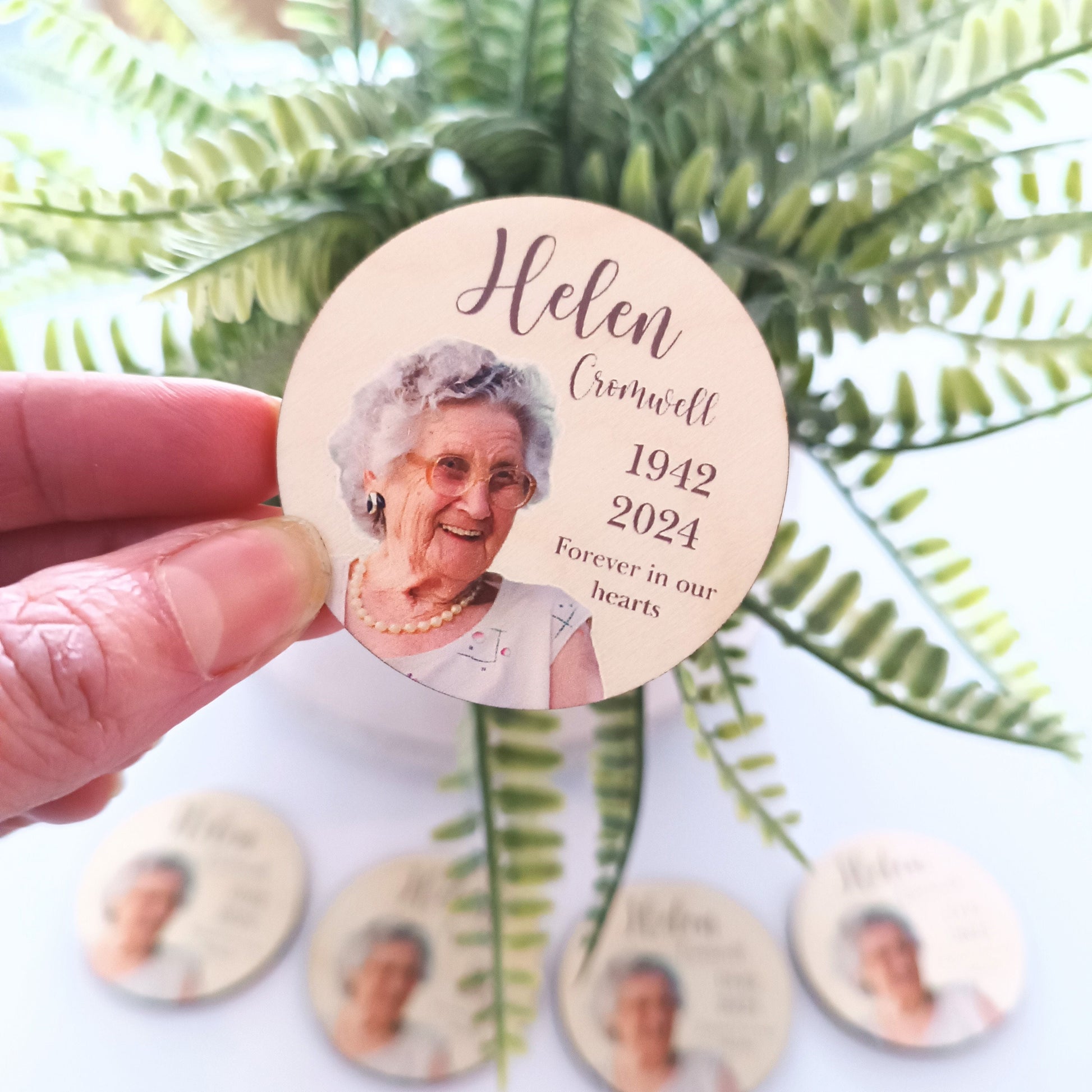 15 Funeral Favours / In Memory Tokens / Photo Funeral Favours / Personalised Fridge Magnet / Funeral Gift / Memorial