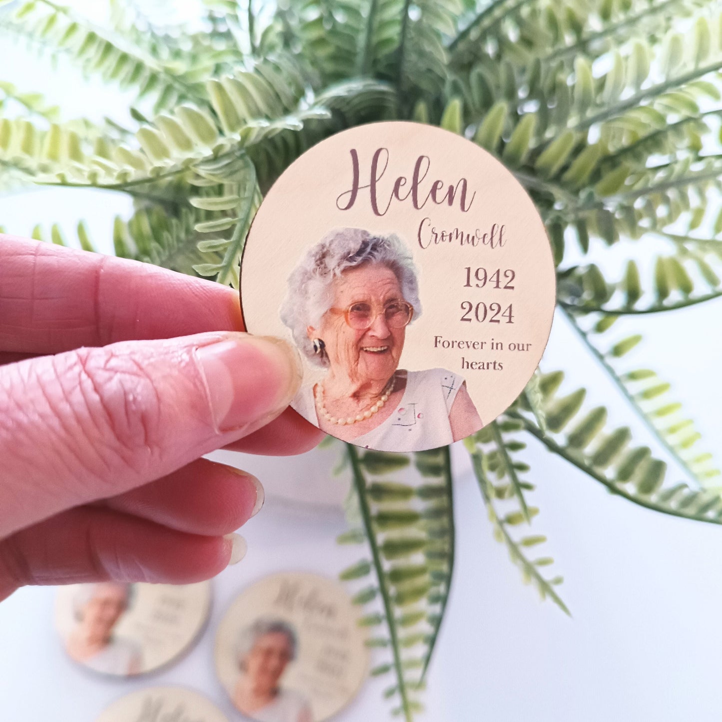 15 Funeral Favours / In Memory Tokens / Photo Funeral Favours / Personalised Fridge Magnet / Funeral Gift / Memorial