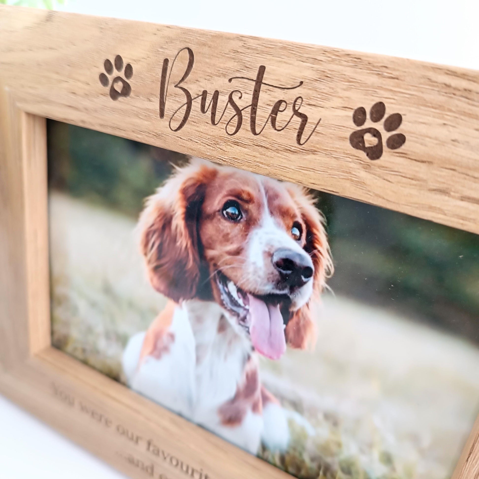 Personalised Pet Photo Frame | Pet Memorial | Pet Bereavement Frame | Loss of Dog | Wooden Frame