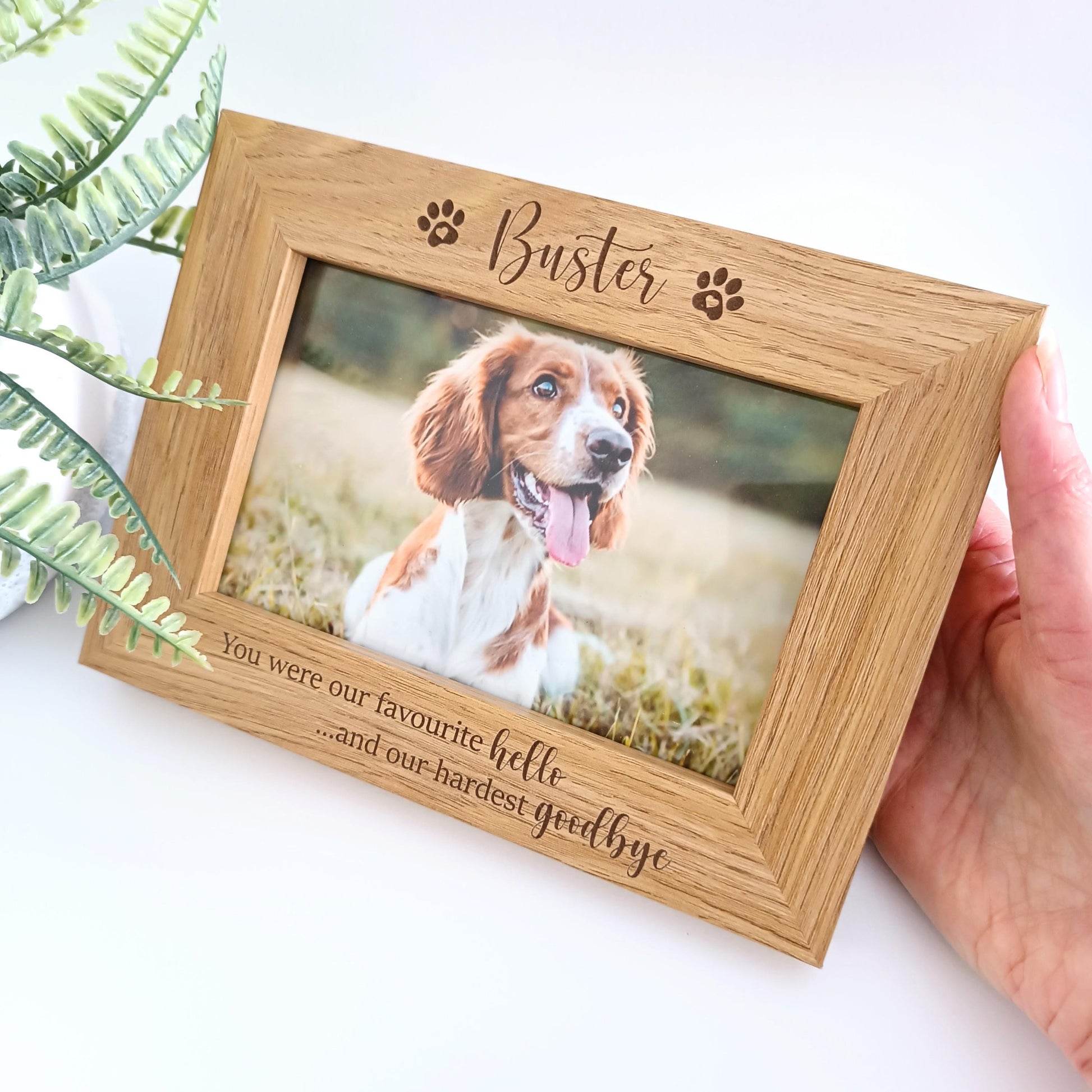 Personalised Pet Photo Frame | Pet Memorial | Pet Bereavement Frame | Loss of Dog | Wooden Frame